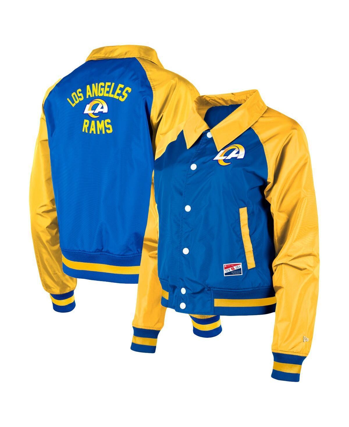 Women's New Era Royal Los Angeles Rams Coaches Raglan Full-Snap Jacket, Size: Medium, Blue Product Image