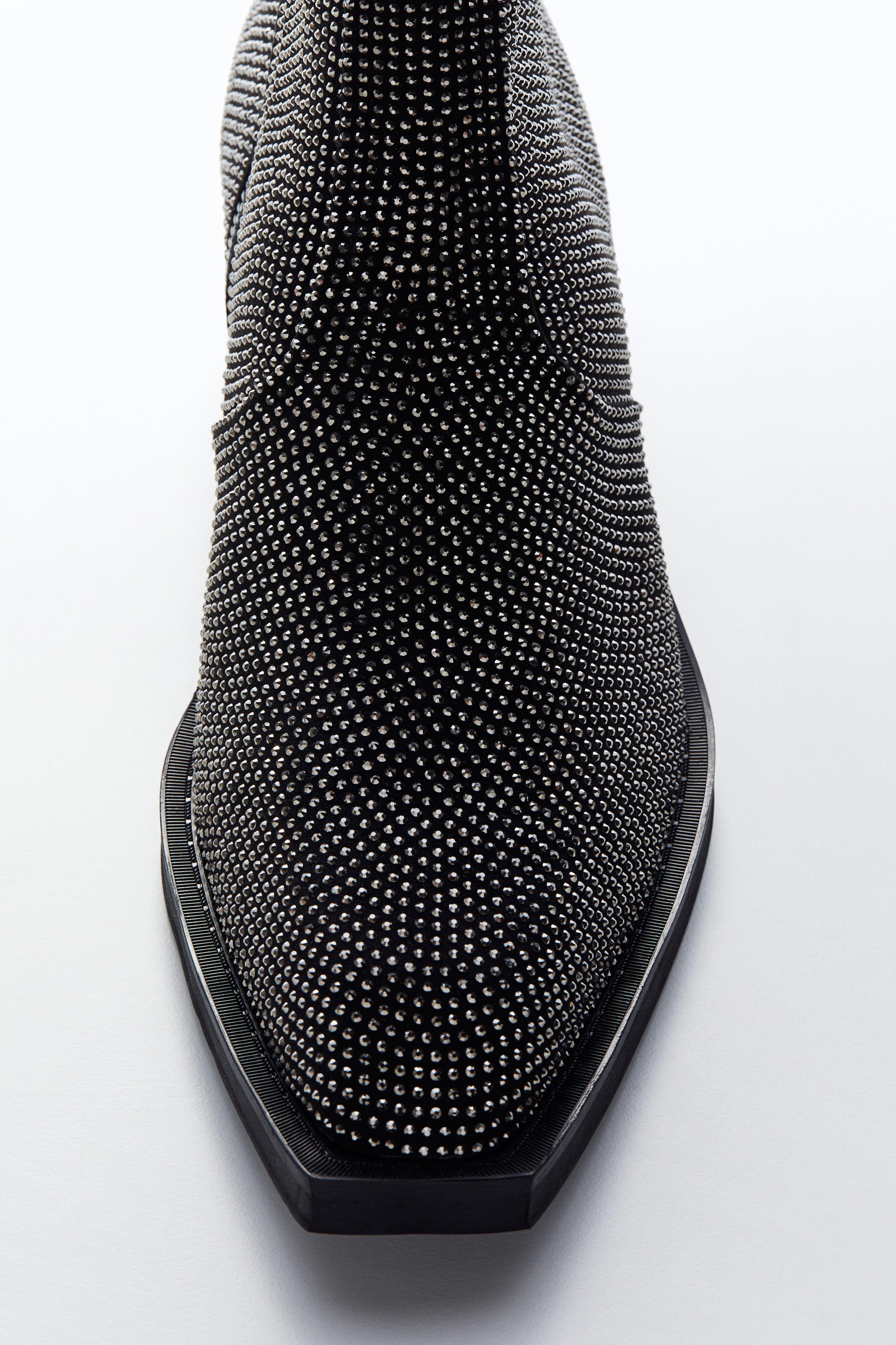 Rhinestone-Embellished Boots Product Image