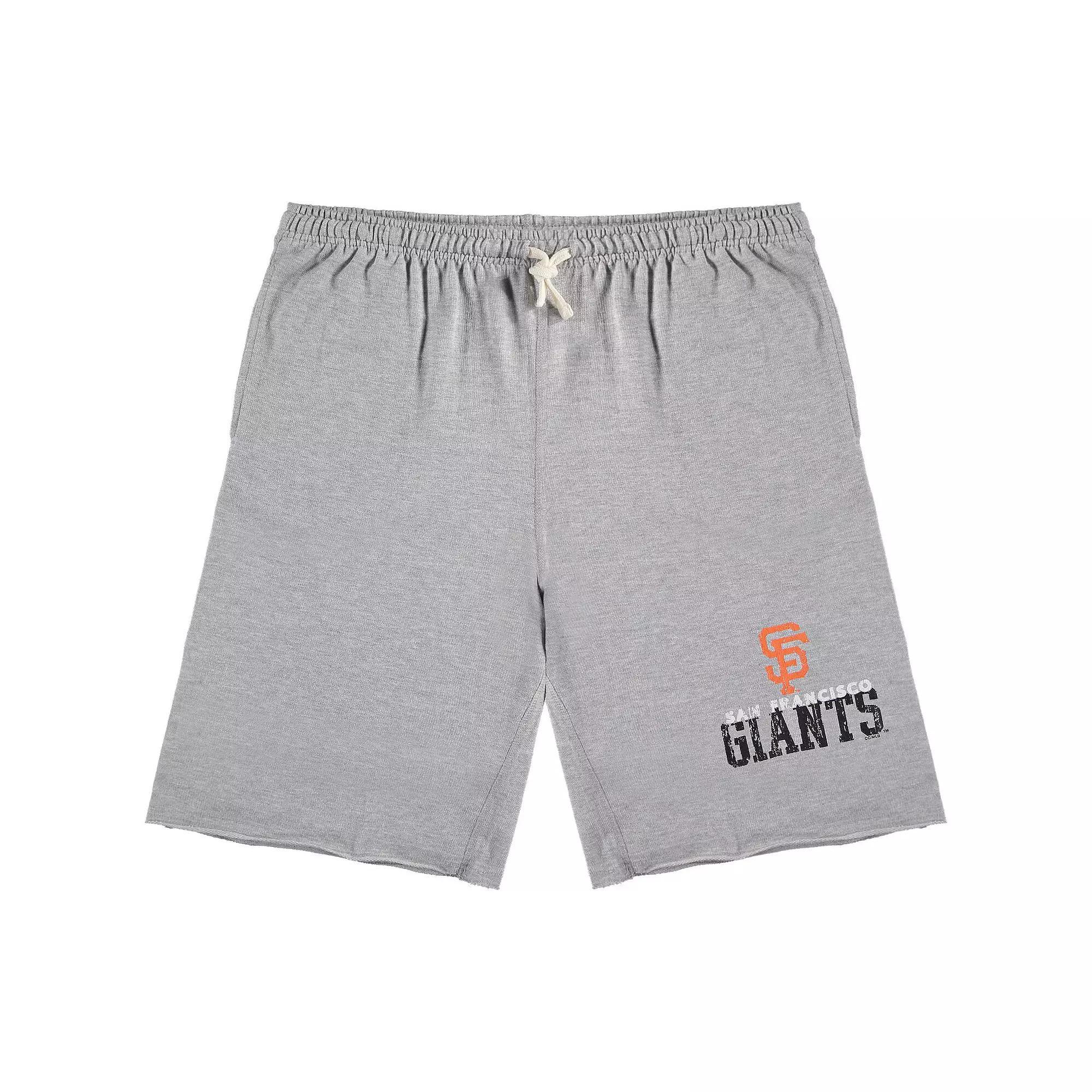 Men's Heathered Gray San Francisco Giants Big & Tall French Terry Shorts, Size: 5XB, Grey Product Image