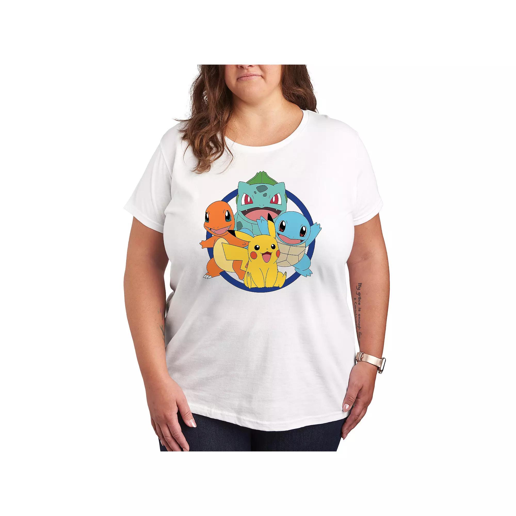 Plus Pokemon Round Group Graphic Tee, Women's,  Product Image