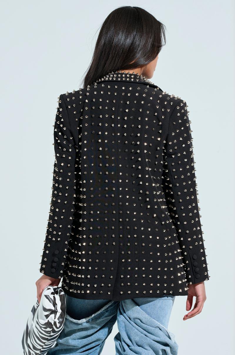 SUGAR AND SPICE SPIKED STUD BLAZER Product Image