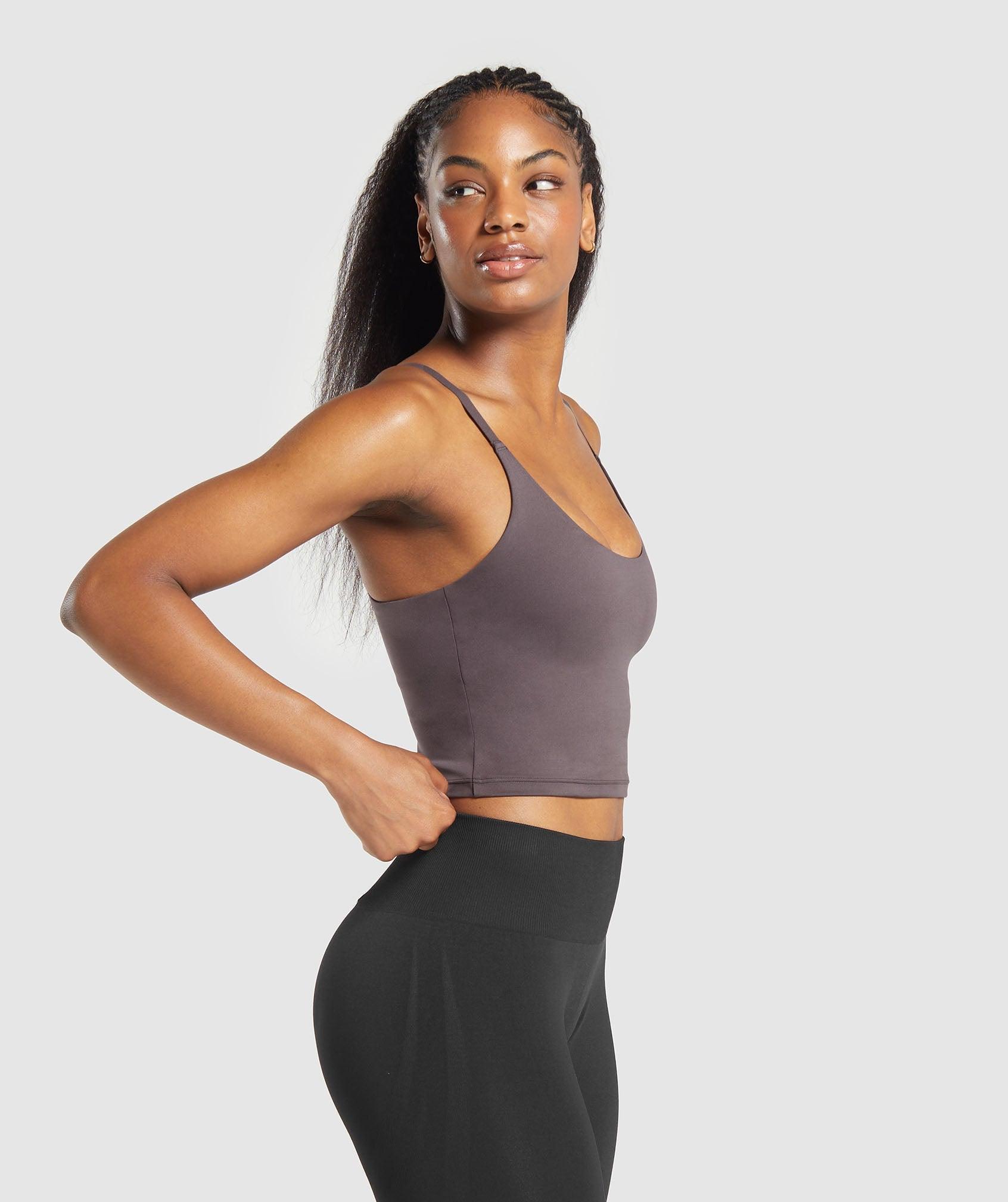 Gymshark Everyday Cami Tank With Shelf - Greyed Purple Female Product Image