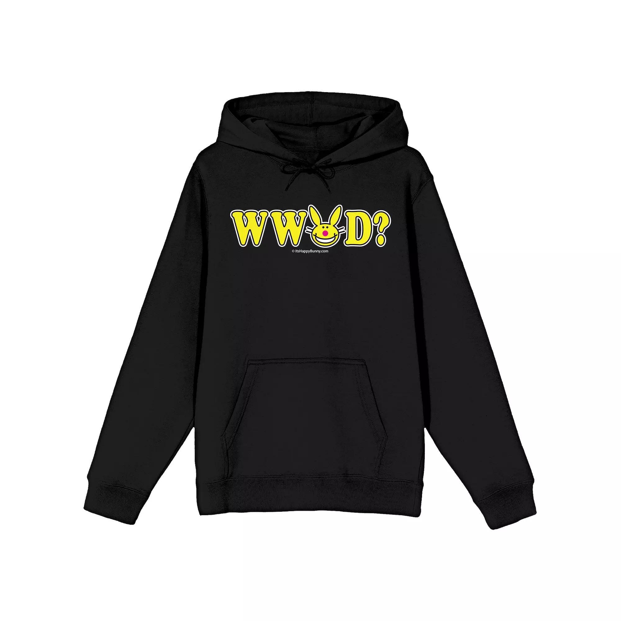 Juniors' It's Happy Bunny WWBD? Graphic Hoodie, Women's, Size: Large, Black Product Image