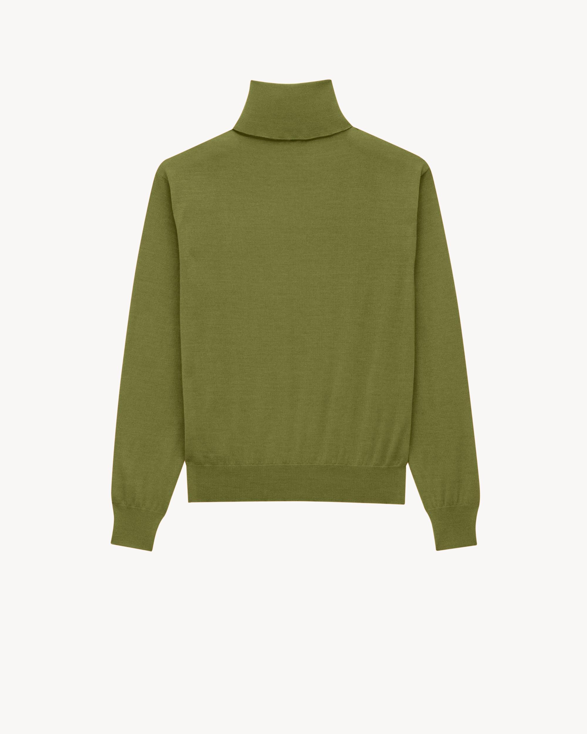 turtleneck sweater in cashmere, wool and silk Product Image