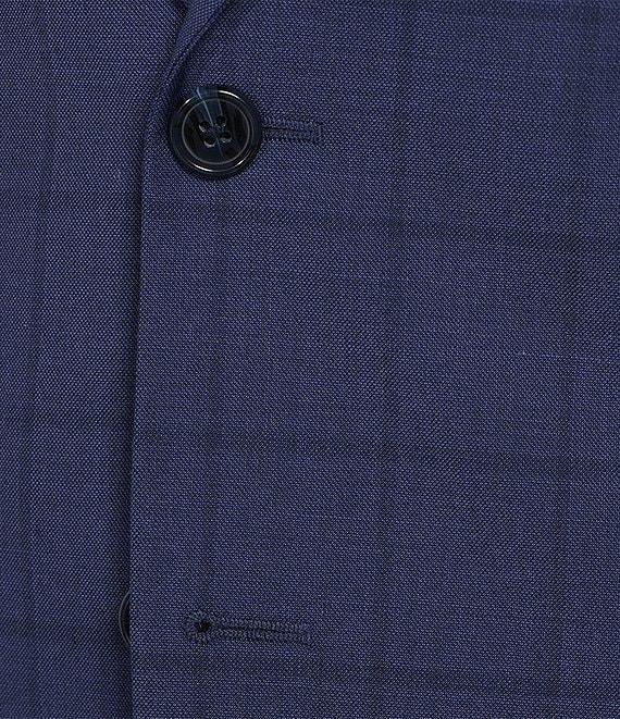 Hickey Freeman Modern Fit Flat Front Windowpane 2 Piece Suit Product Image