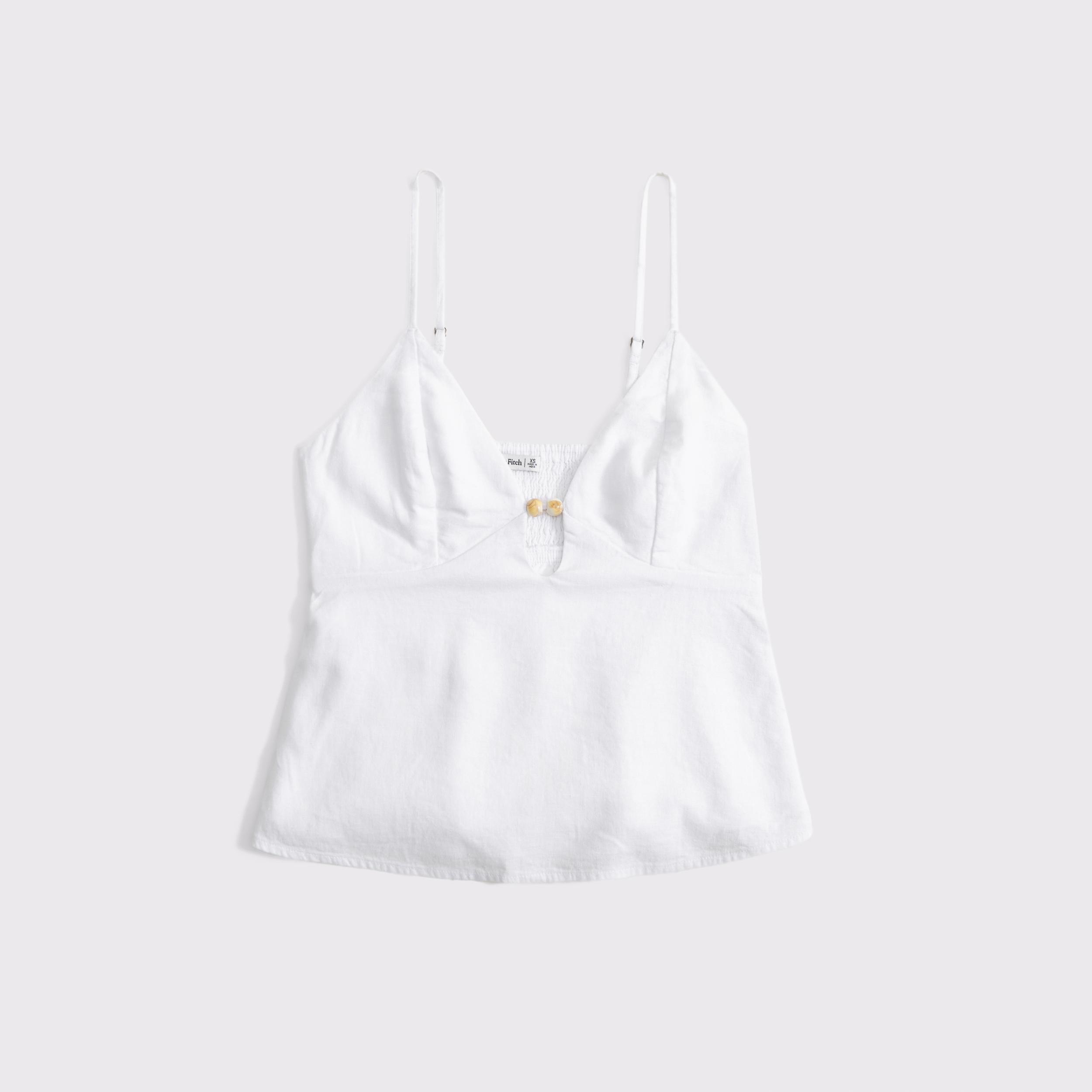 Linen-Blend Beaded Cami Product Image