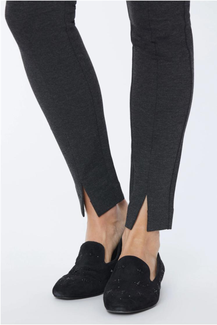 Basic Legging With Front Slit - Black Product Image