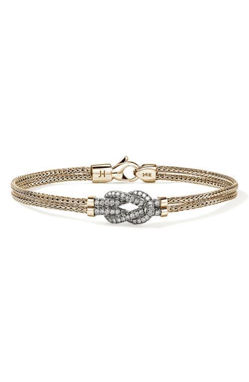 JOHN HARDY Love Knot Bracelet, Diamonds In 14k Yellow Gold Product Image