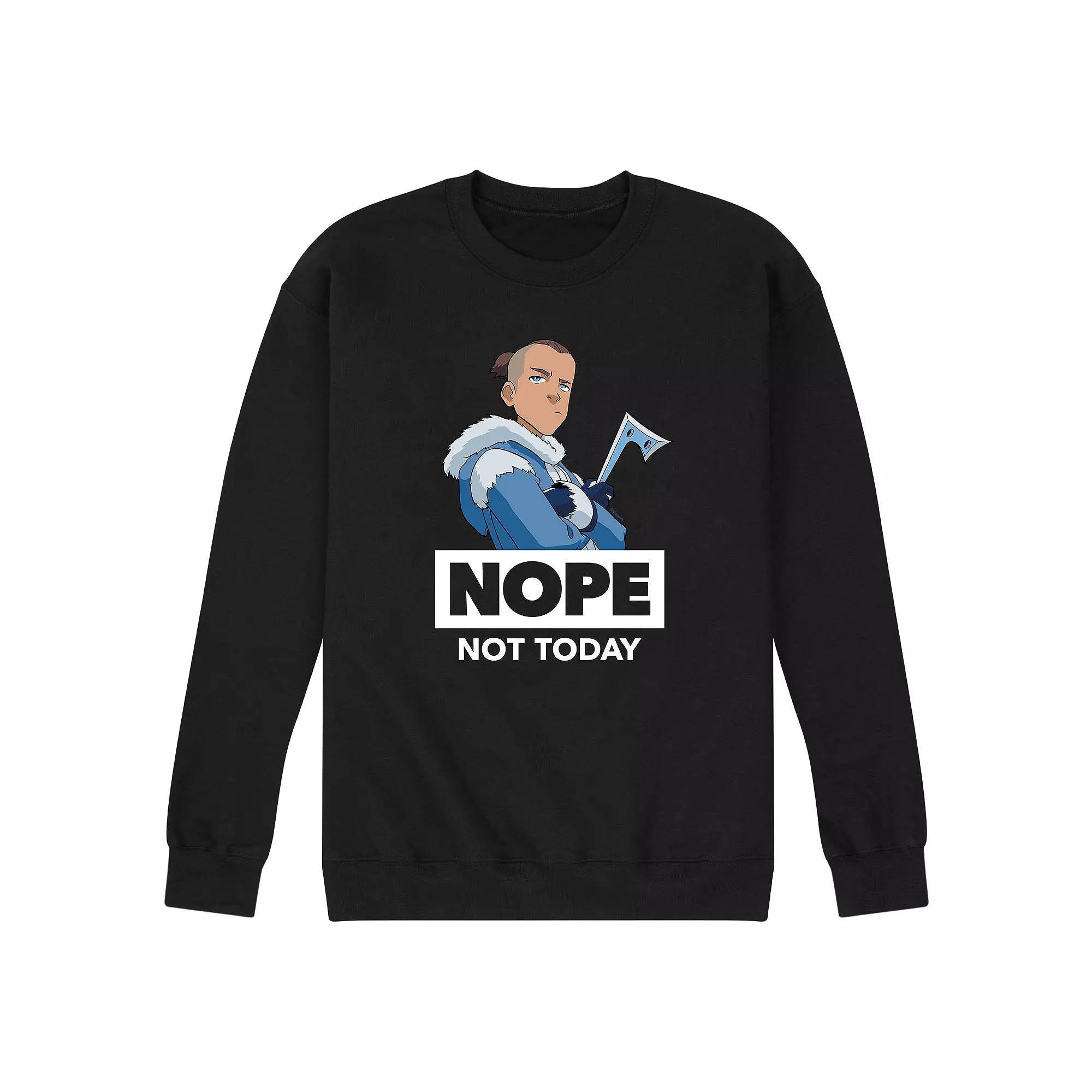 Men's Avatar Sokka Nope Sweatshirt, Size: XL, Black Product Image