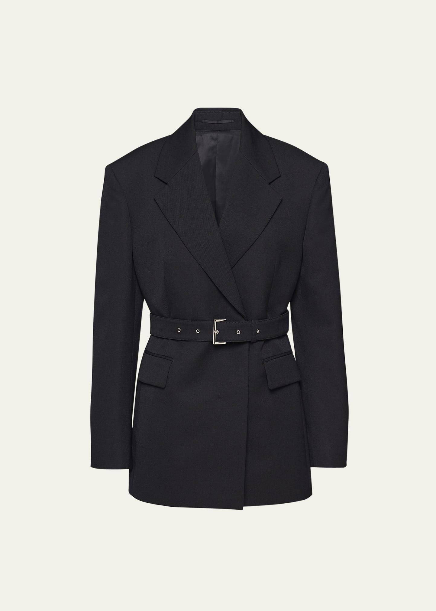 Gabardine Belted Blazer Product Image