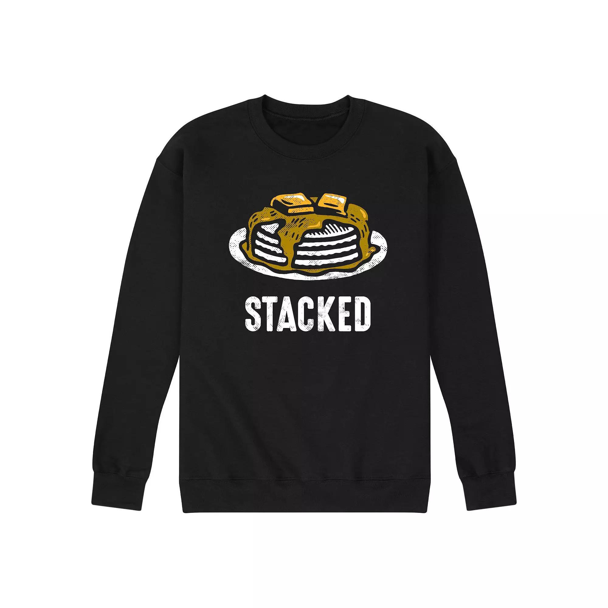 Men's Stacked Sweatshirt, Size: XXL, Black Product Image