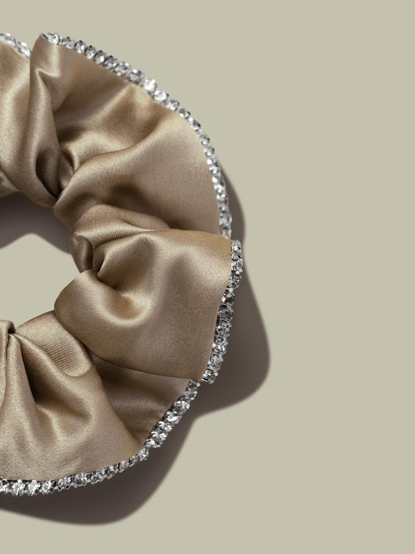 LILYSILK Rhinestone Jewelry Silk Scrunchies Product Image