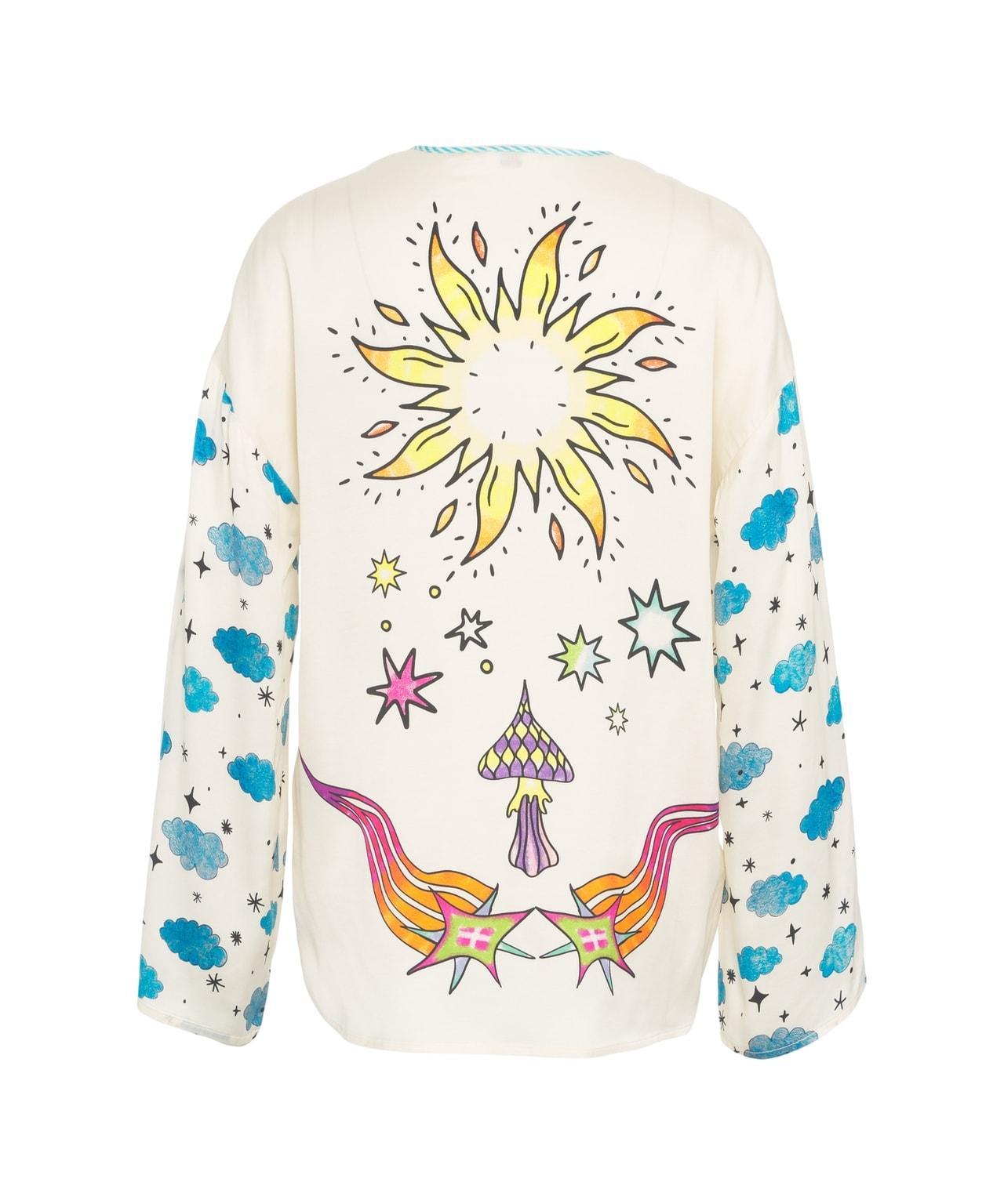 Satin blouse with print Product Image