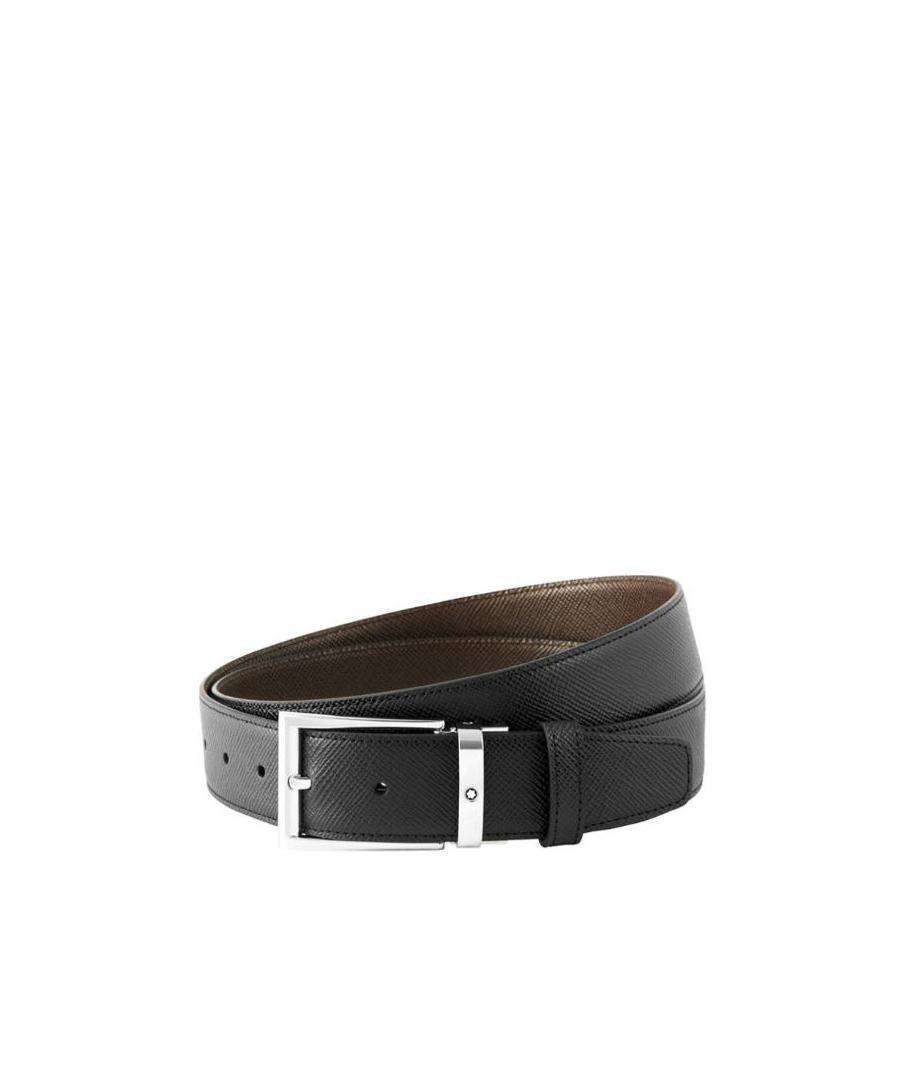 MONTBLANC Mens Saffiano Leather Belt In Black Product Image