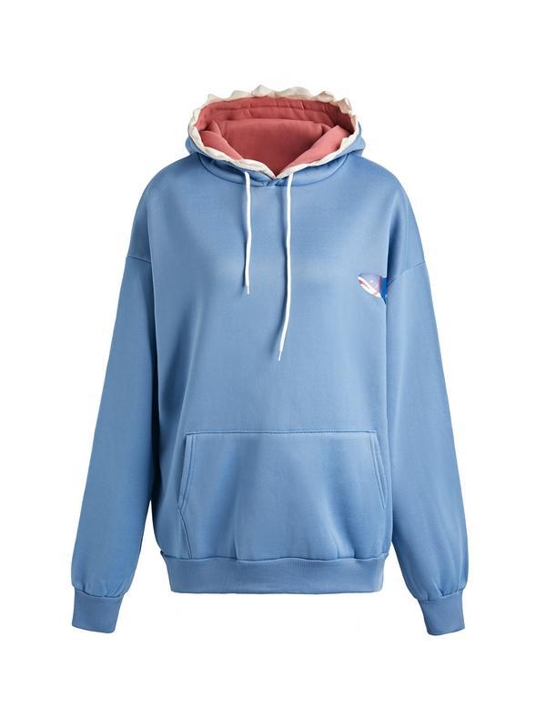 Men's Funny Shark Styling Oversized Hoodie Product Image