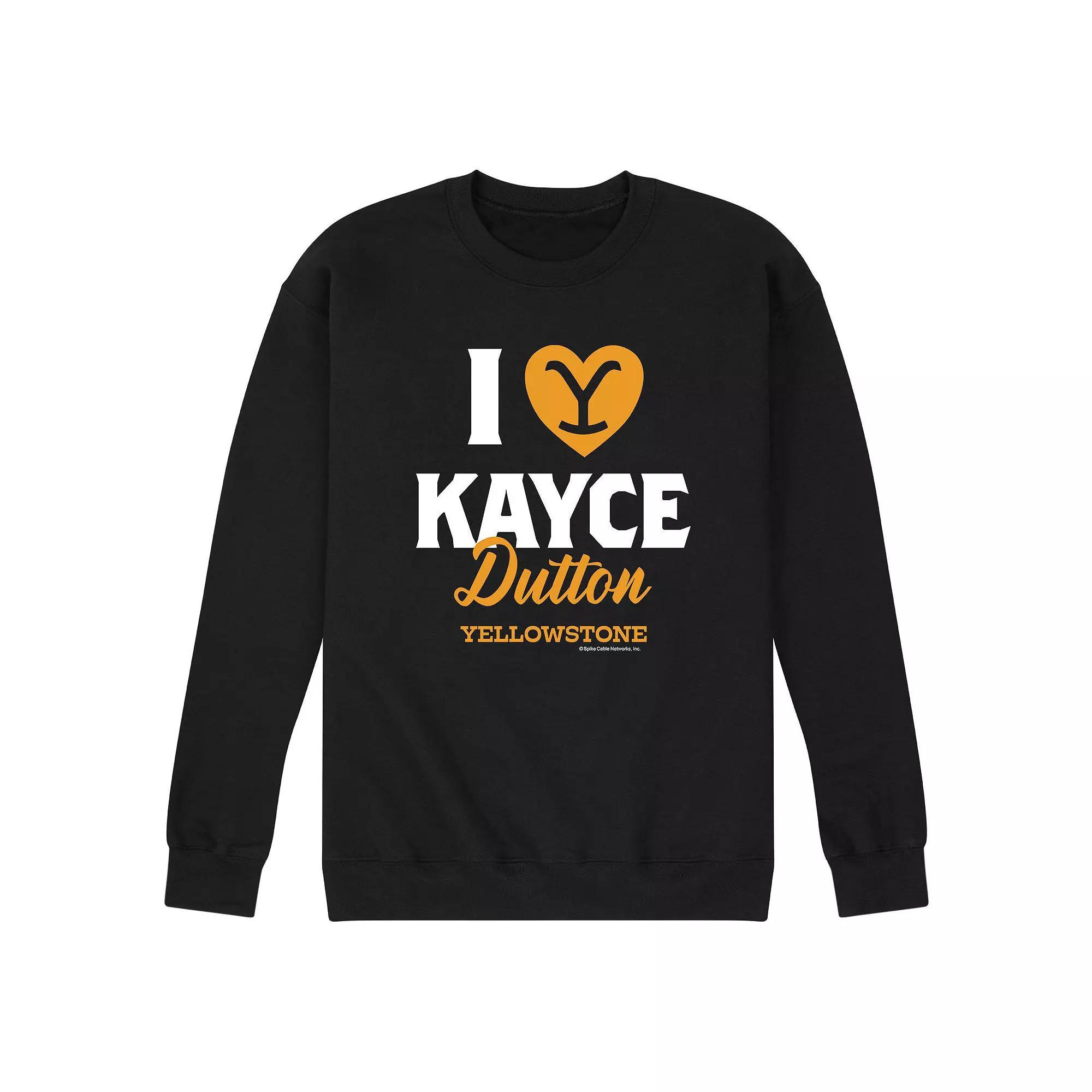 Men's Yellowstone I Love Kayce Sweatshirt, Size: XL, Black Product Image