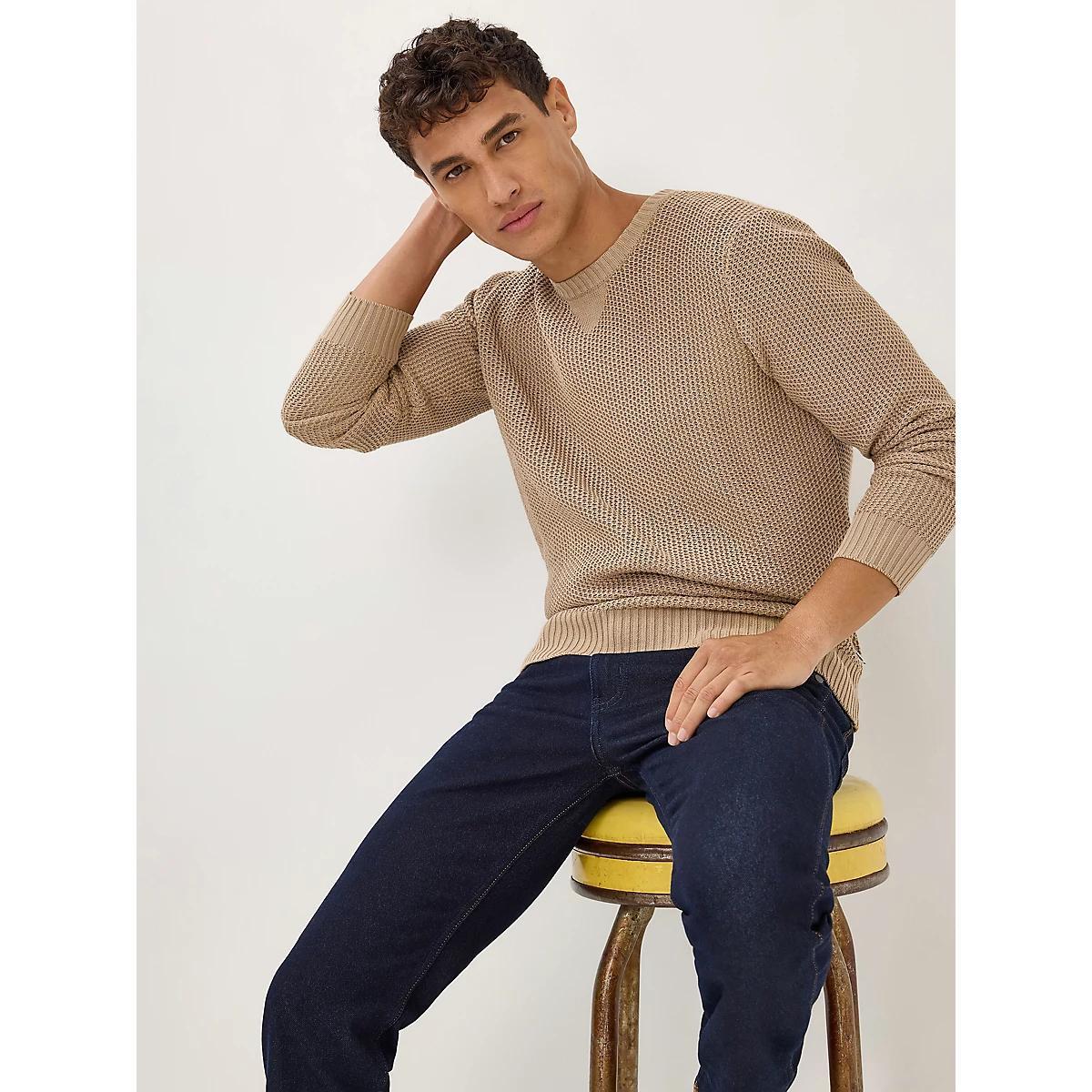 Men's Crewneck Sweater in Timberwolf Product Image