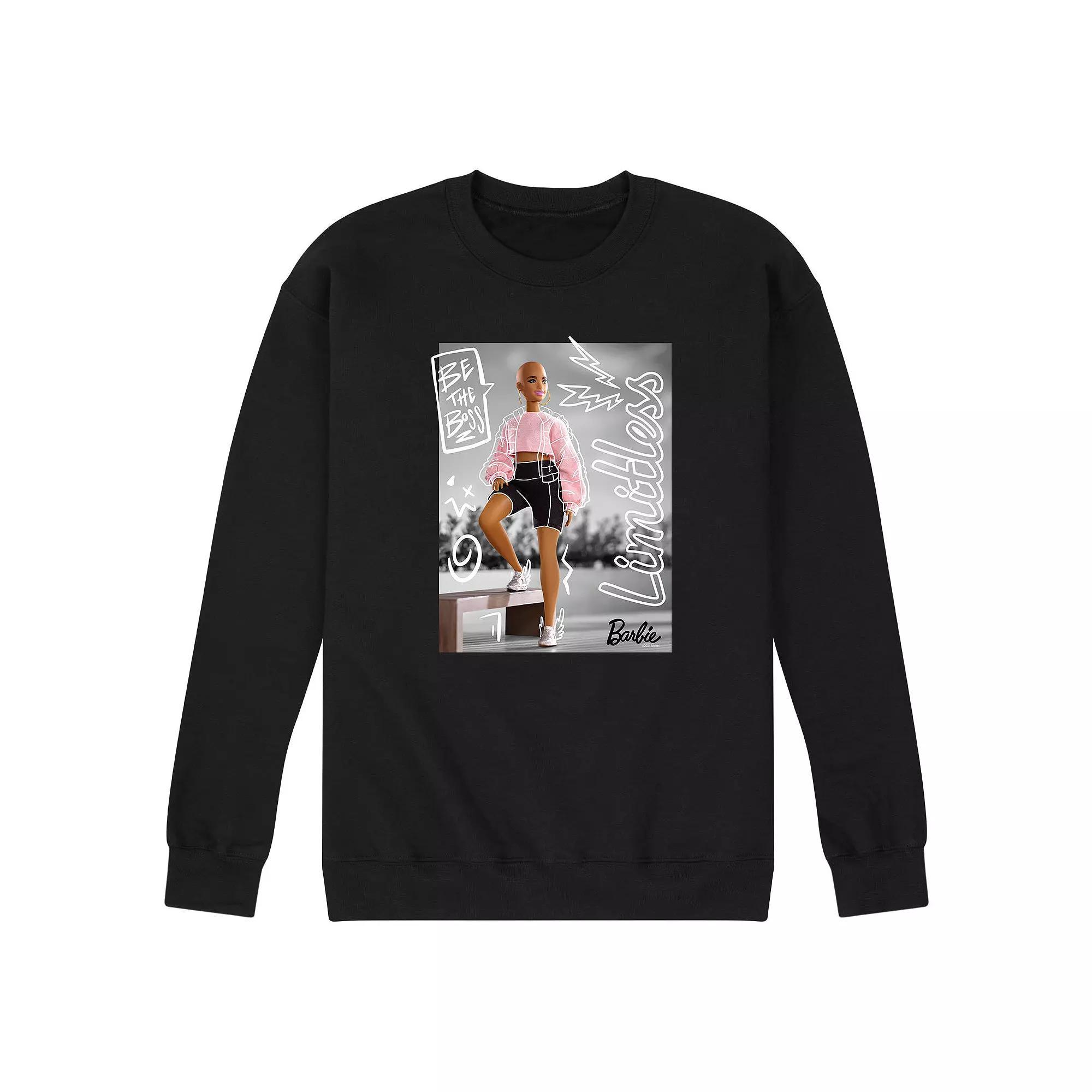 Men's Barbie® Limitless Graphic Sweatshirt, Size: Large, Black Product Image