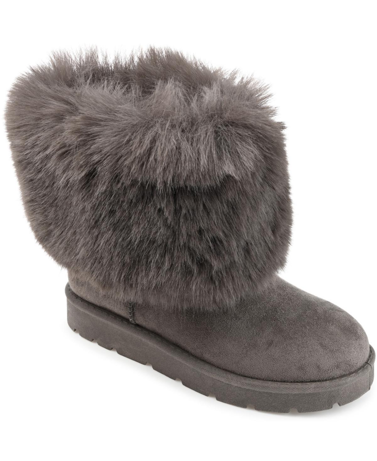 Journee Collection Shanay Tru Comfort Foam Womens Faux-Fur Winter Boots Product Image