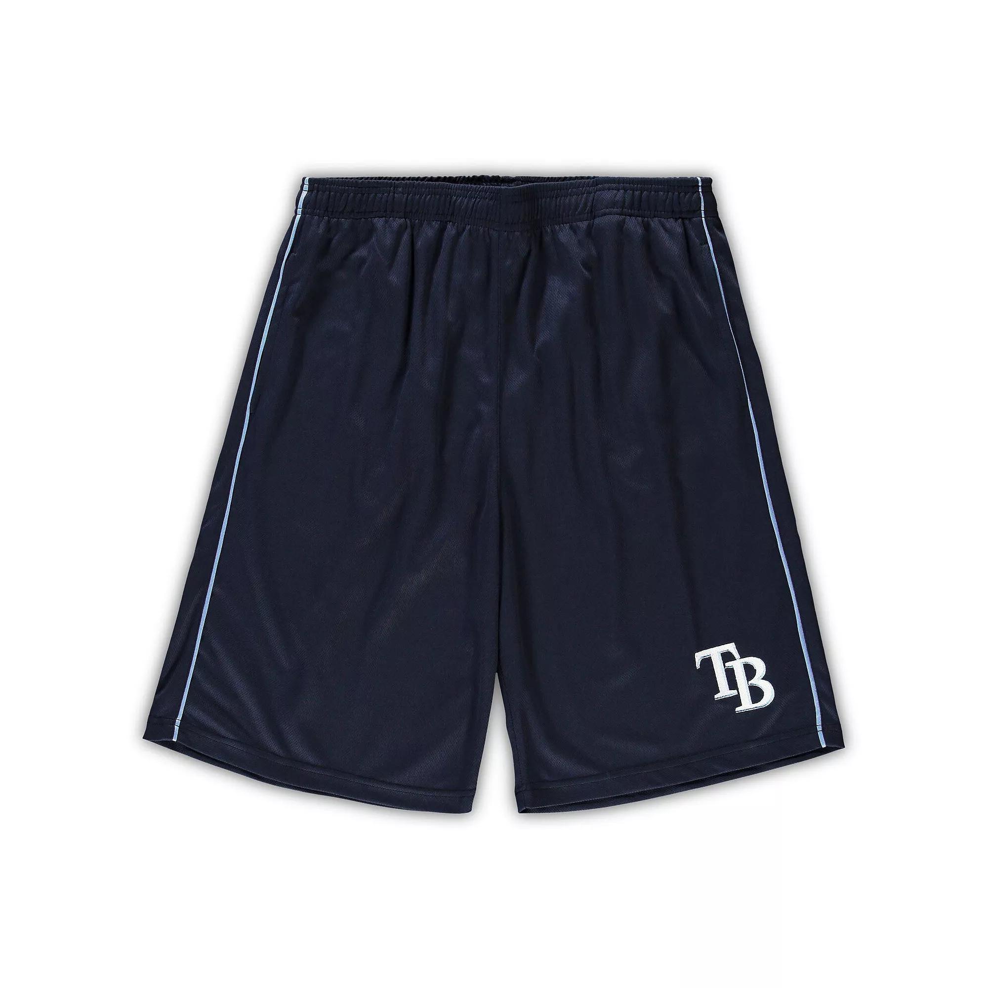 Men's Navy Tampa Bay Rays Big & Tall Mesh Shorts,  Product Image