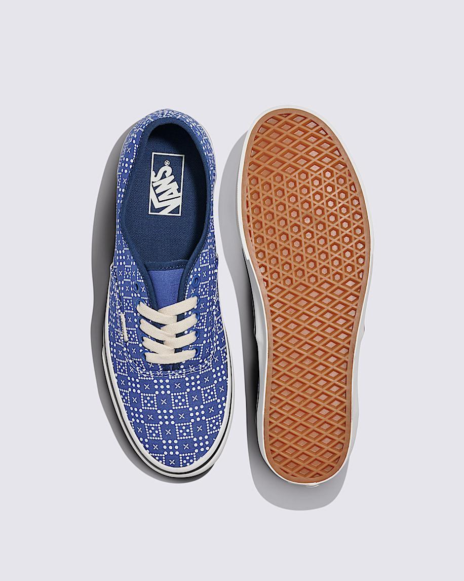 Authentic Shoe in Checker Dot Blue| Vans US Product Image