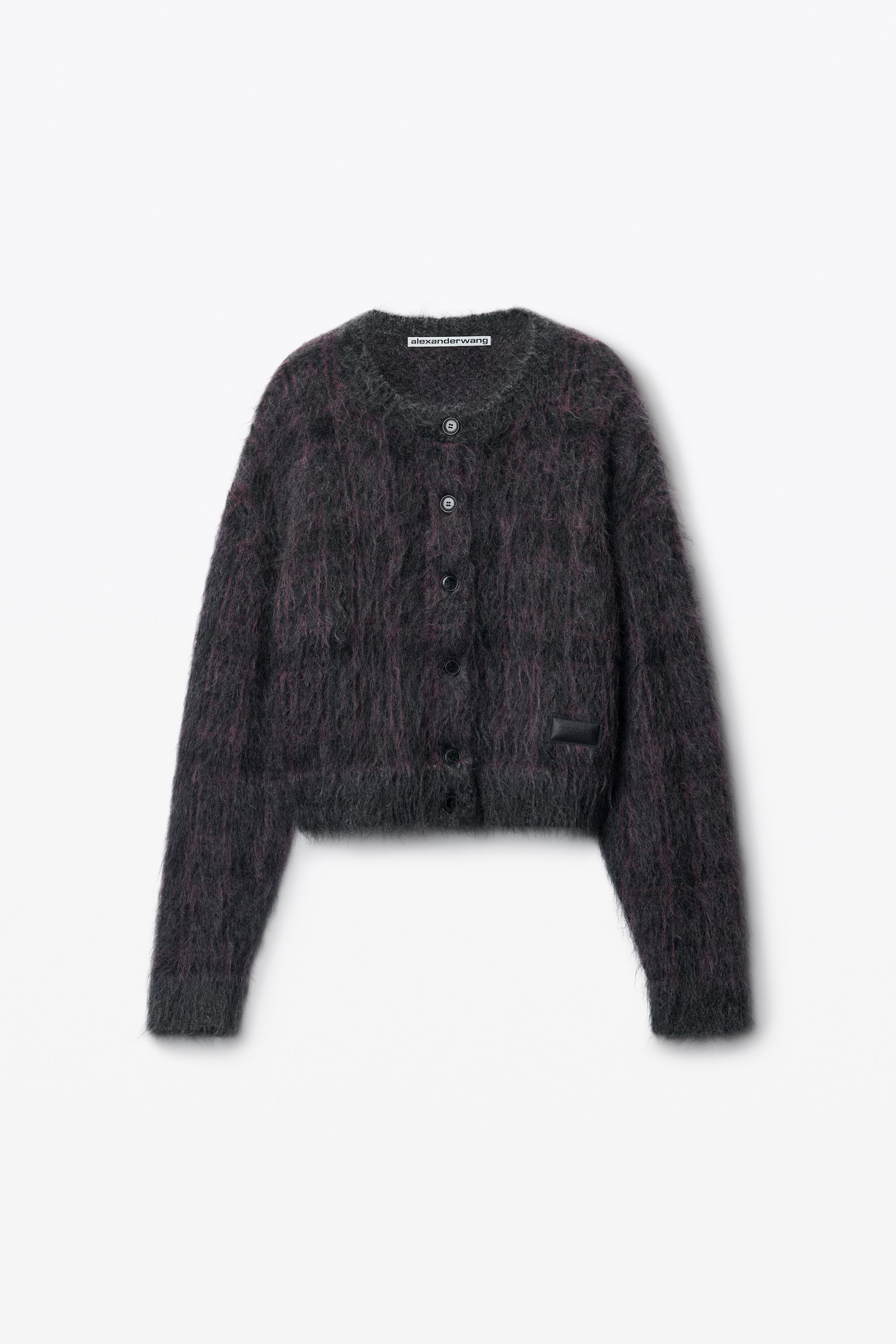 Plaid Cardigan In Jacquard Knit Product Image