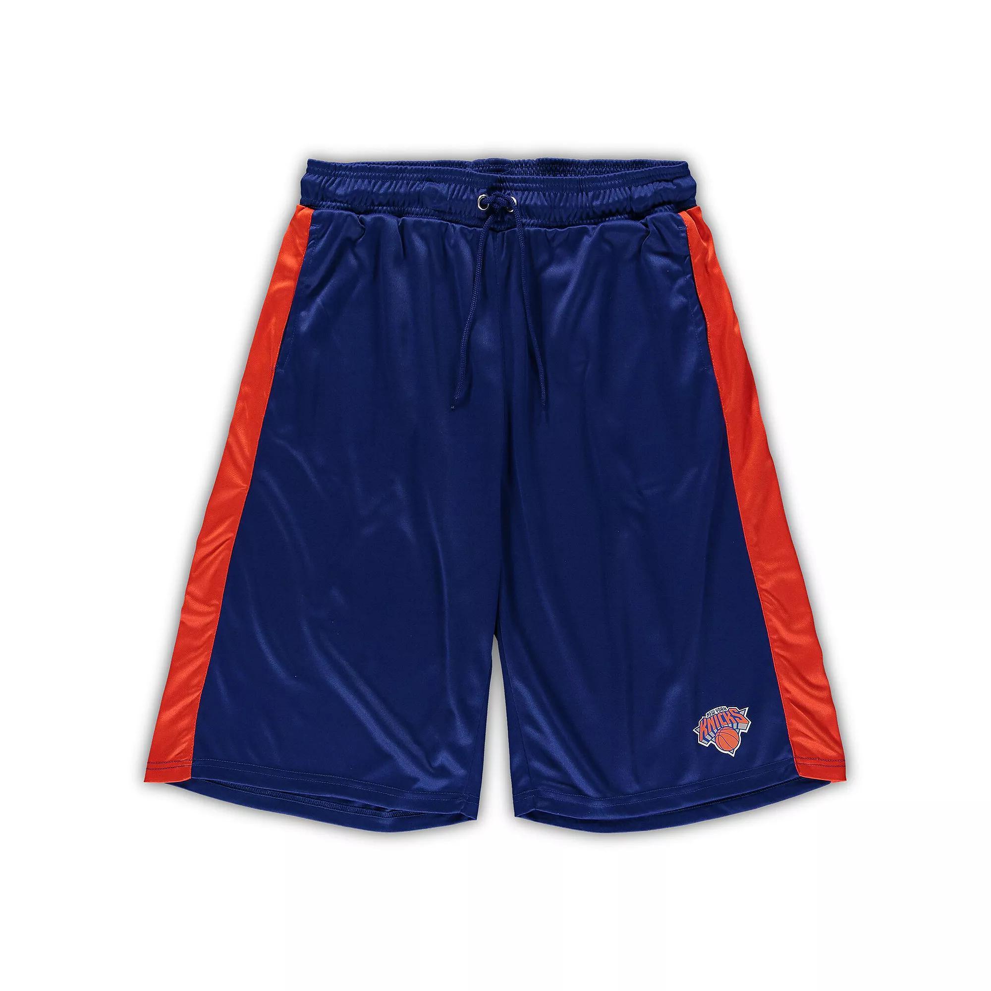 Men's Fanatics Branded Blue/Orange New York Knicks Big & Tall Performance Shorts, Size: XLT Product Image