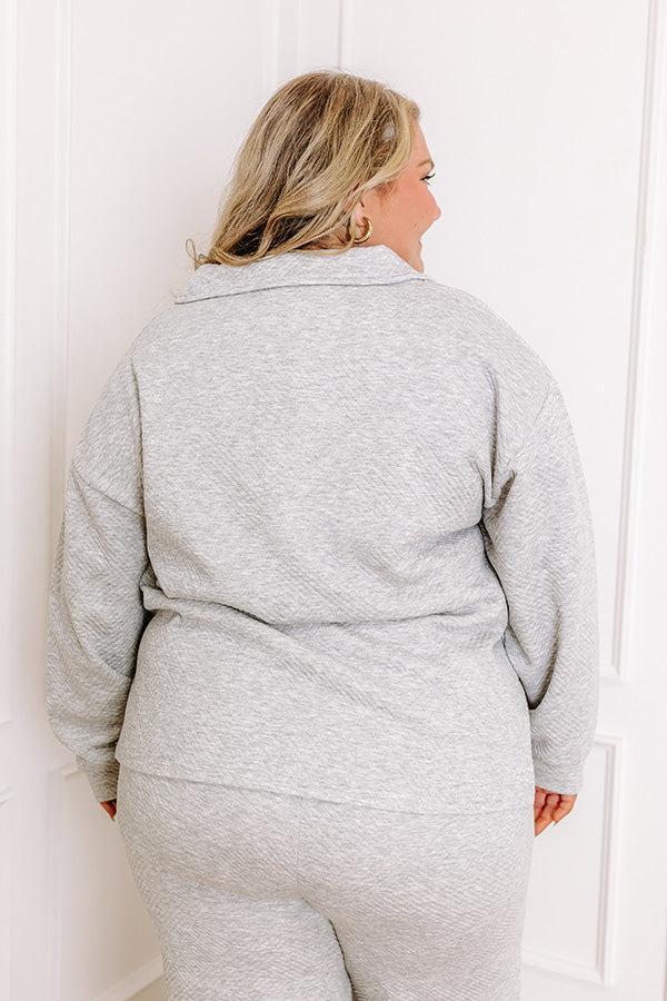 Lattes First Sweatshirt in Grey Curves Product Image