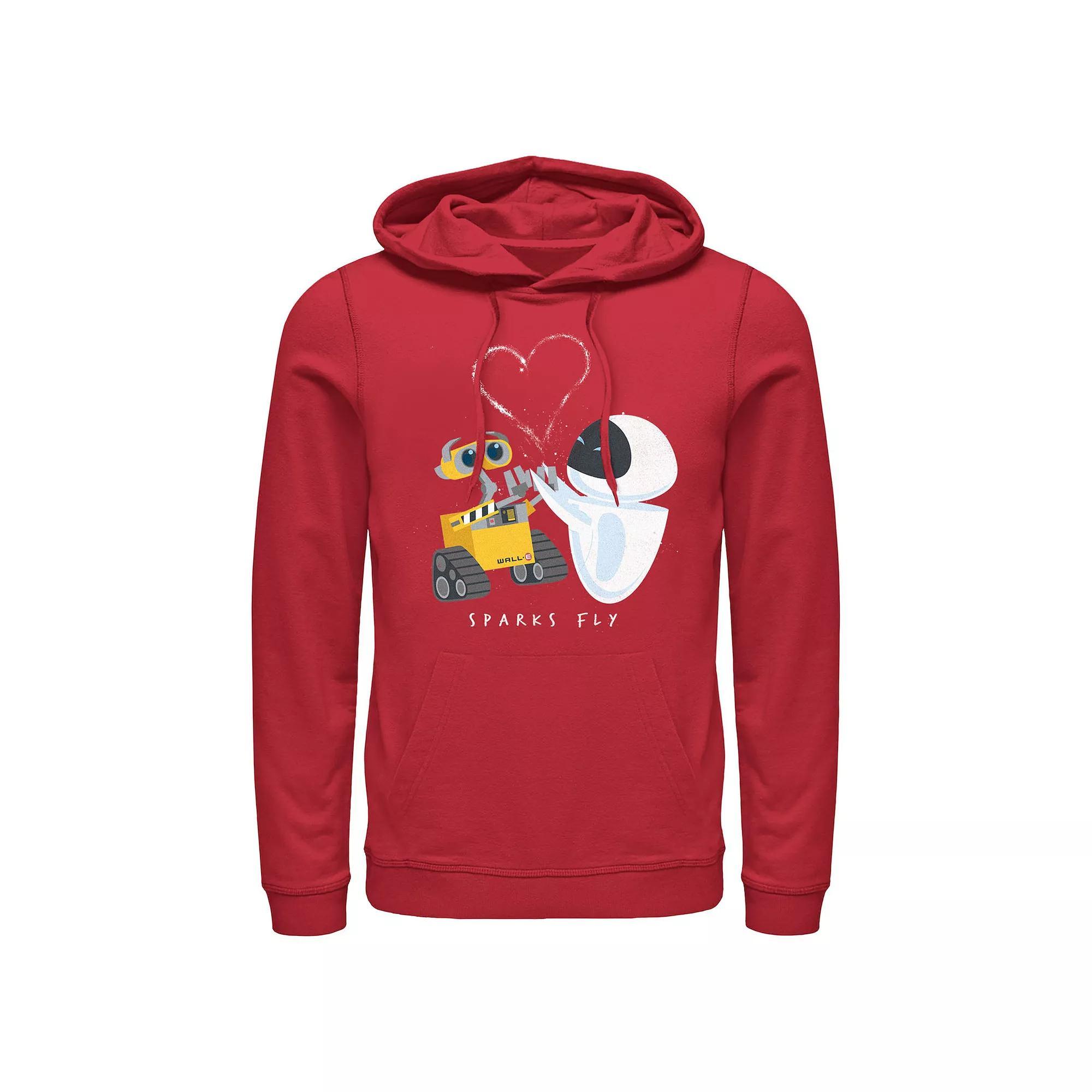 Disney / Pixar's Wall E Sparks Fly Men's Graphic Hoodie, Size: Large, Red Product Image
