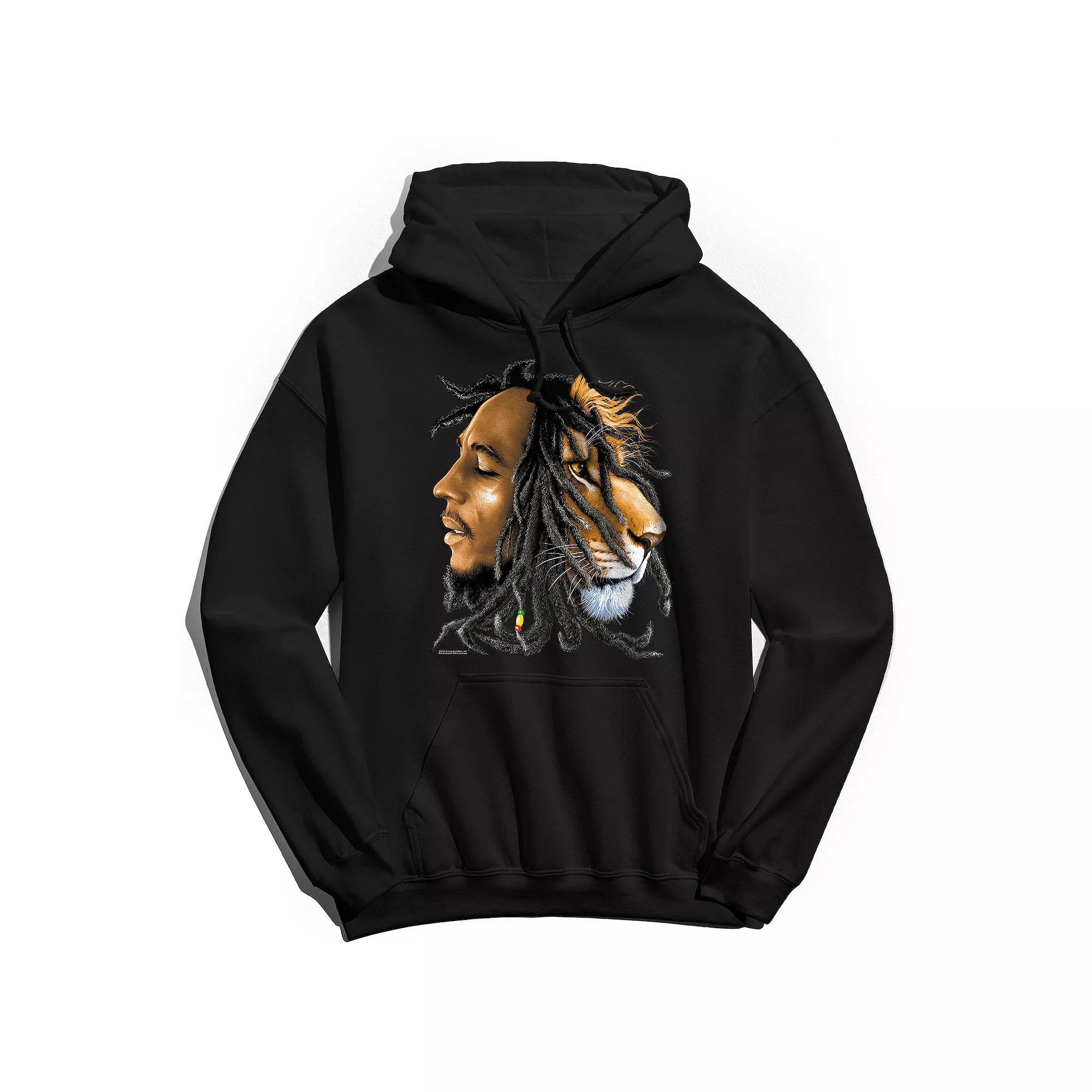 Men's Bob Marley Zion Profile Hoodie, Size: XL, Black Product Image
