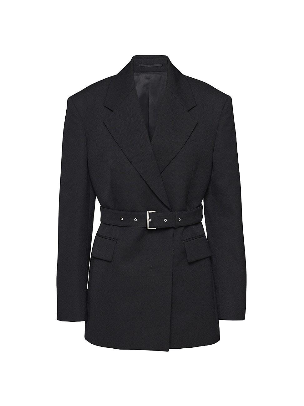 Gabardine Belted Blazer Product Image