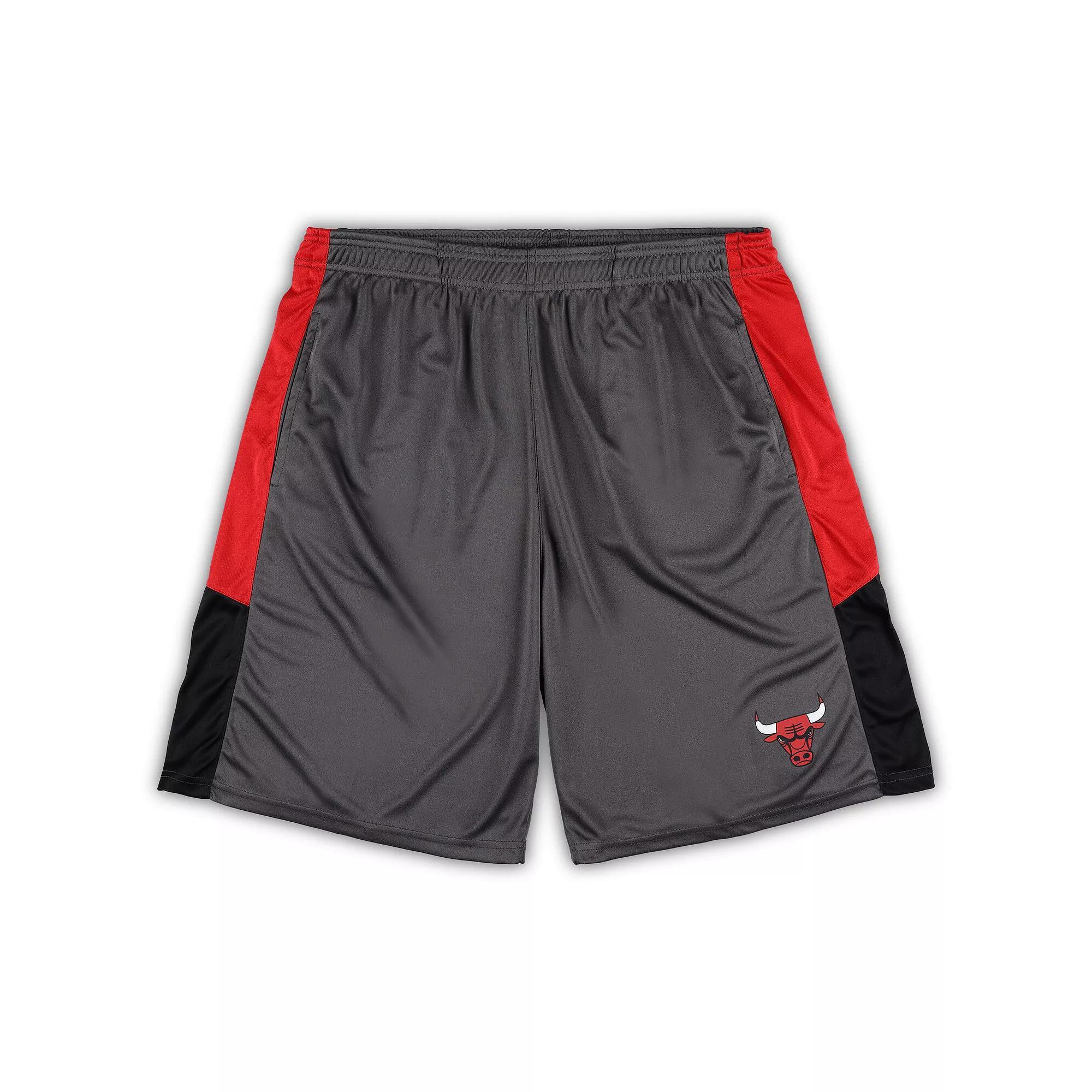 Men's Fanatics Branded Gray Chicago Bulls Big & Tall Shorts, Size: 3XLT, Grey Product Image
