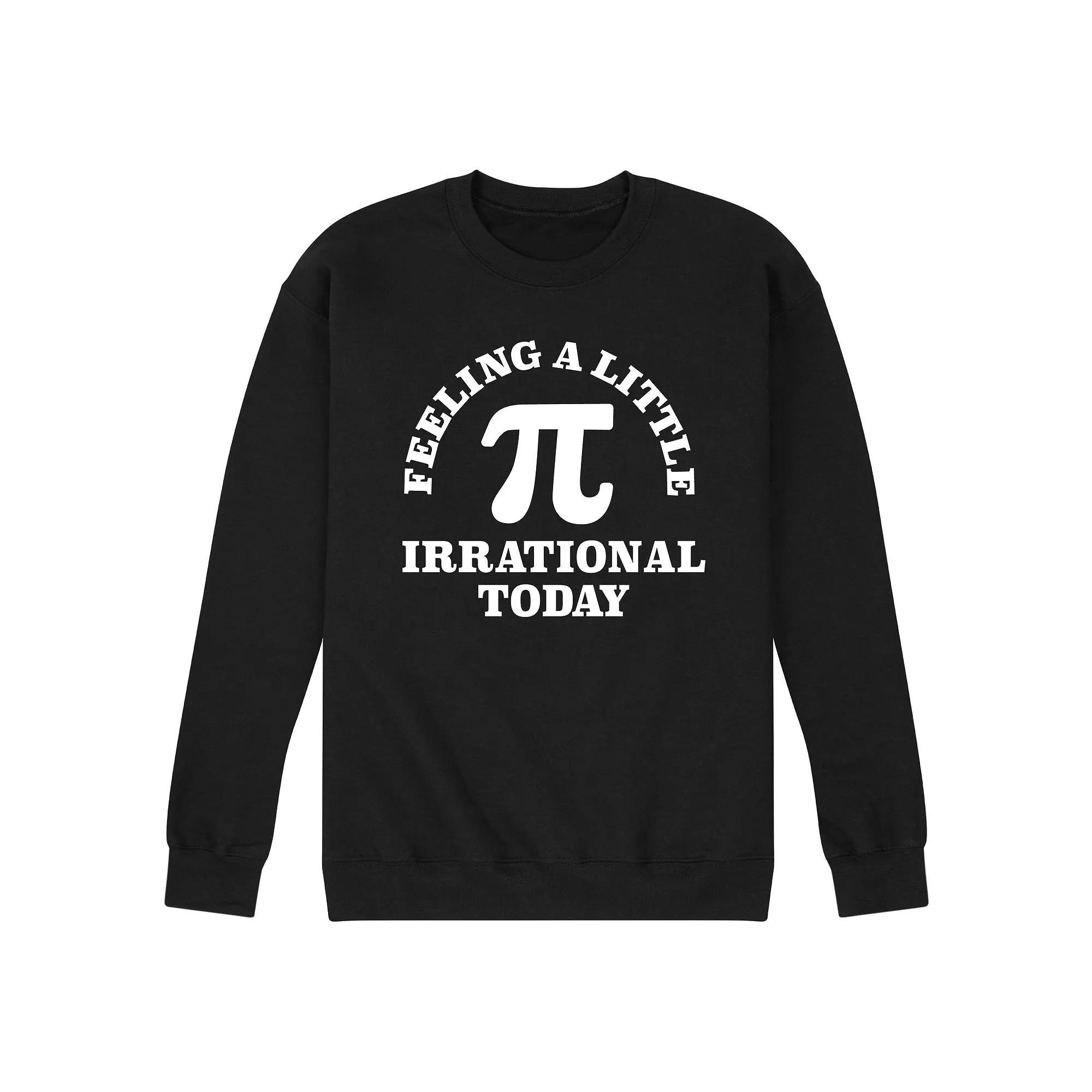 Men's Feeling Irrational Today Pi Sweatshirt, Size: Large, Black Product Image