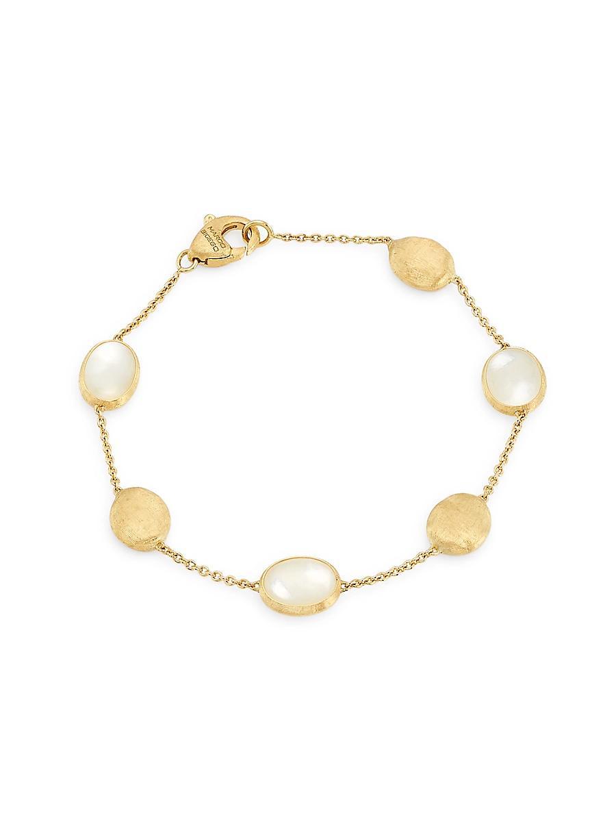 Womens Siviglia 18K Yellow Gold & Mother-Of-Pearl Station Bracelet Product Image