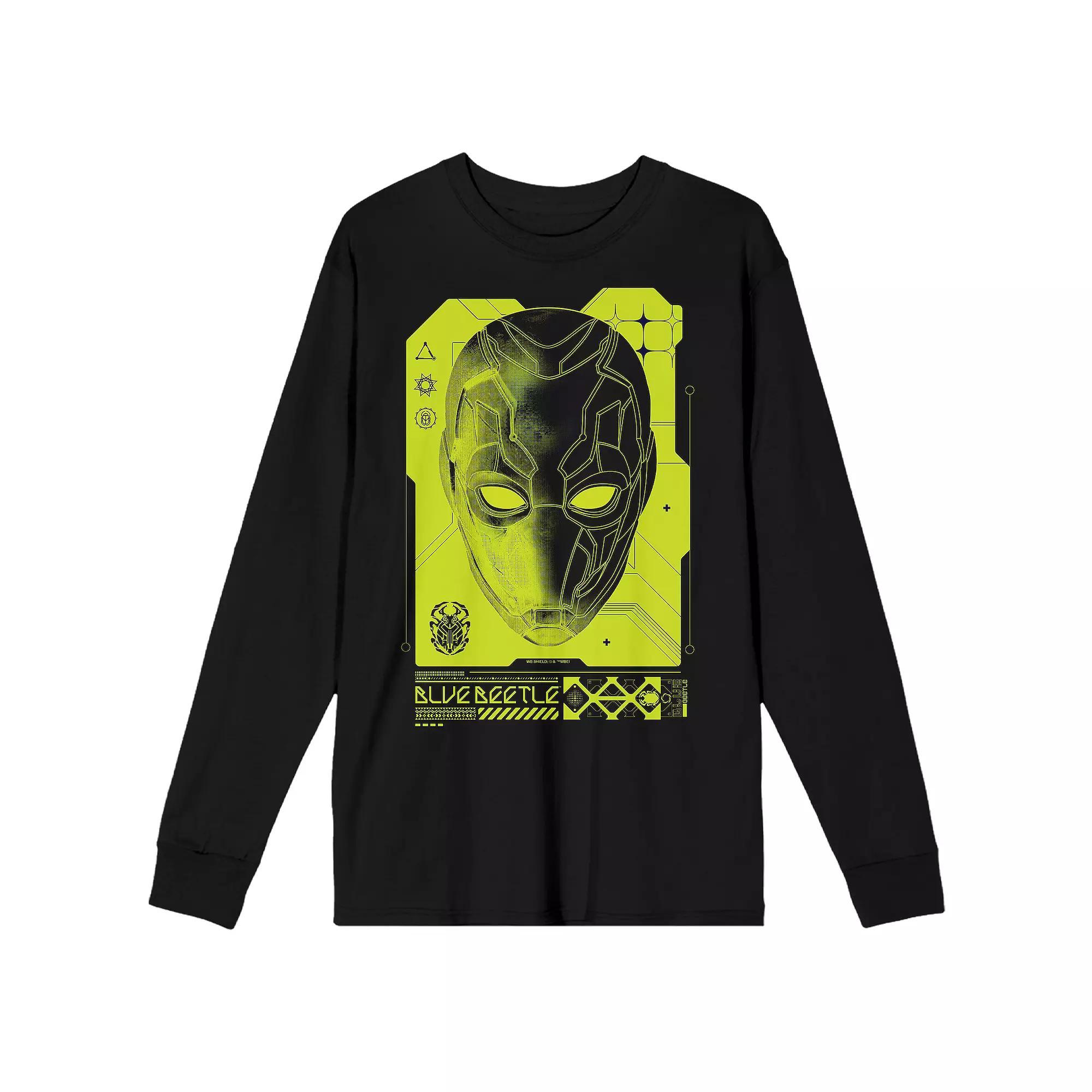 Men's Blue Beetle Mask Graphic Tee,  Product Image