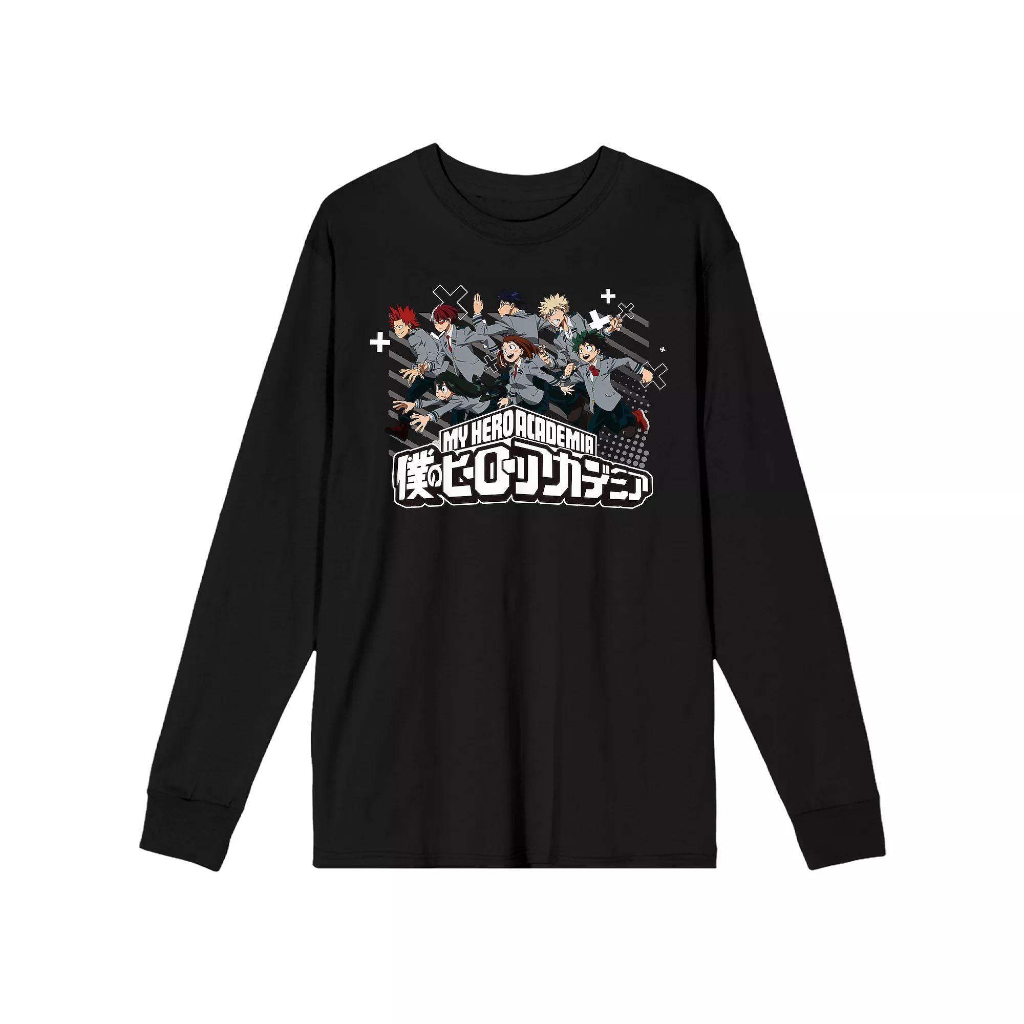 Men's My Hero Academia Students Long Sleeve Graphic Tee, Size: Medium, Black Product Image