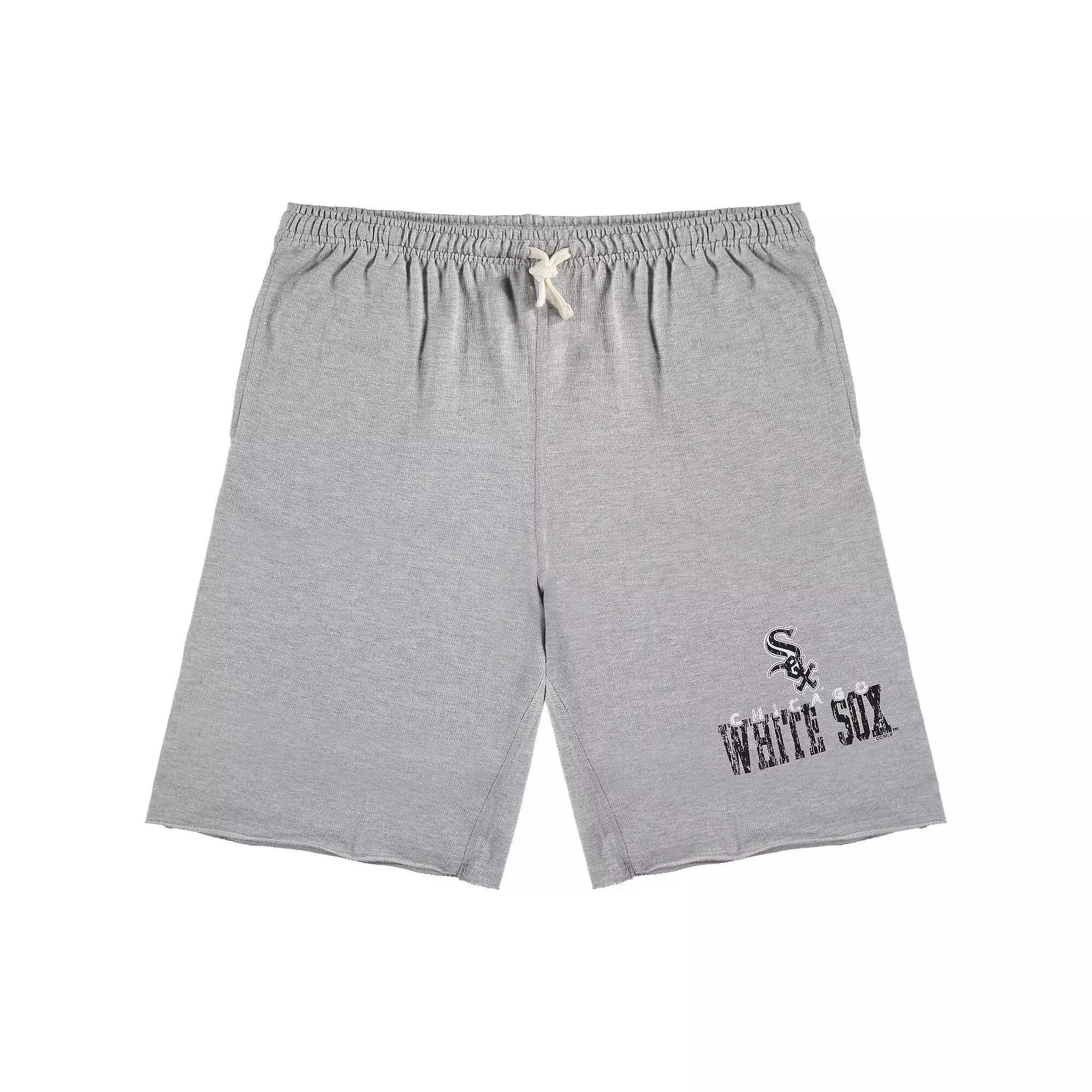 Men's Heathered Gray Chicago White Sox Big & Tall French Terry Shorts, Size: 4XLT, Grey Product Image