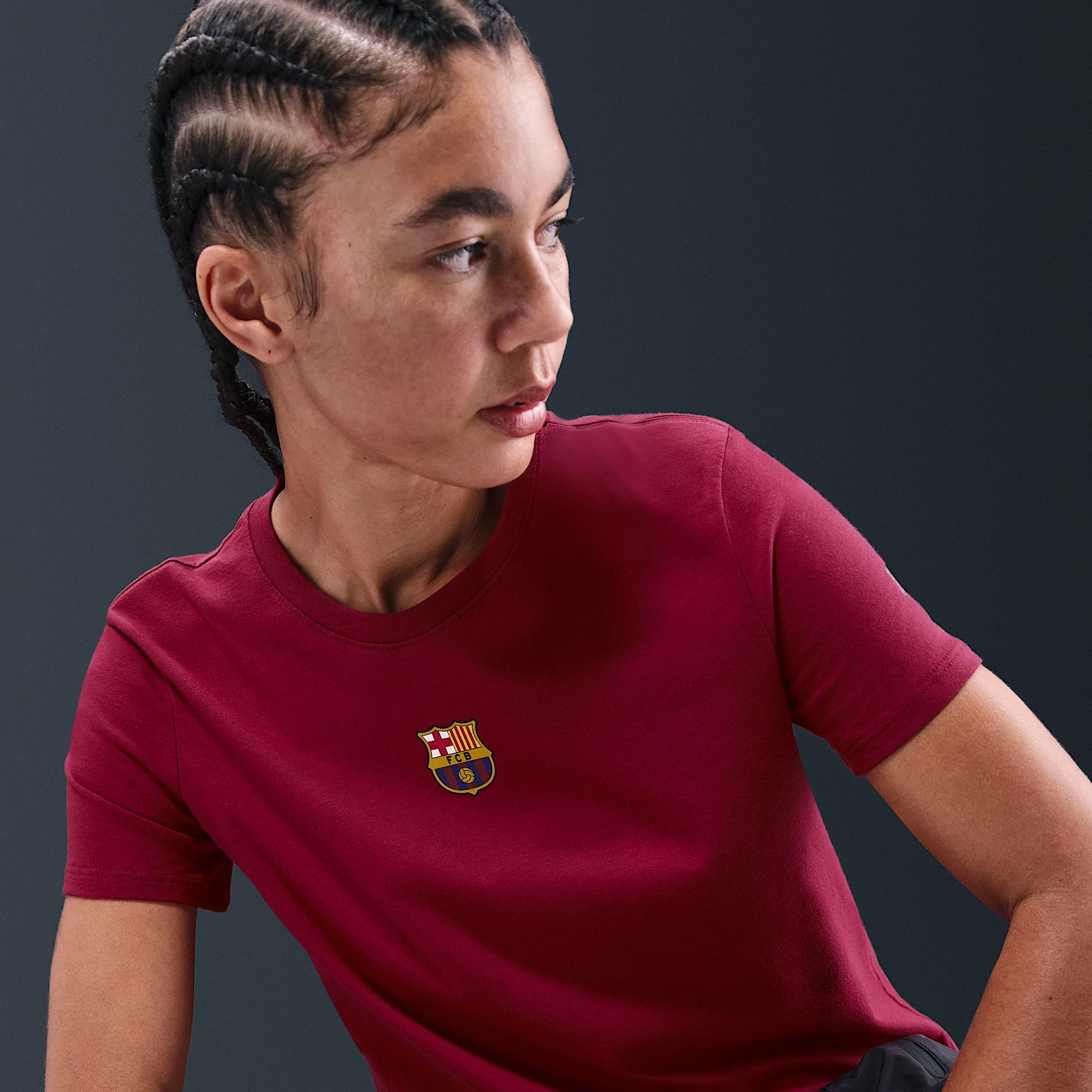 FC Barcelona Nike Womens Soccer T-Shirt | HQ8348-620 Product Image