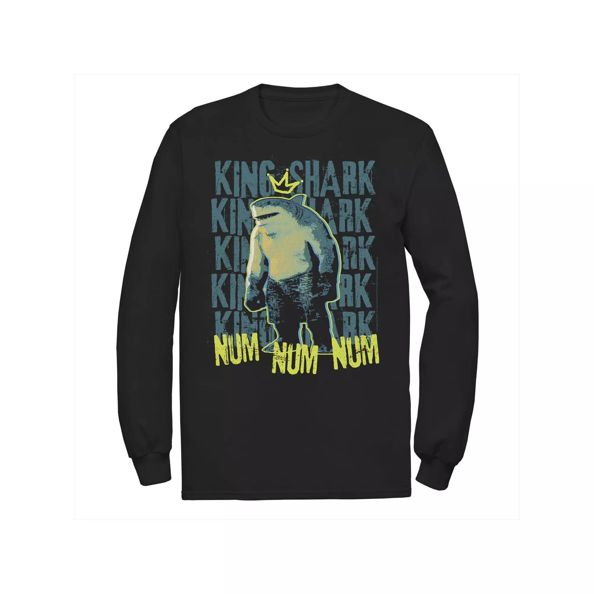 Men's The Suicide Squad King Shark Word Stack Tee, Boy's, Size: Small, Black Product Image