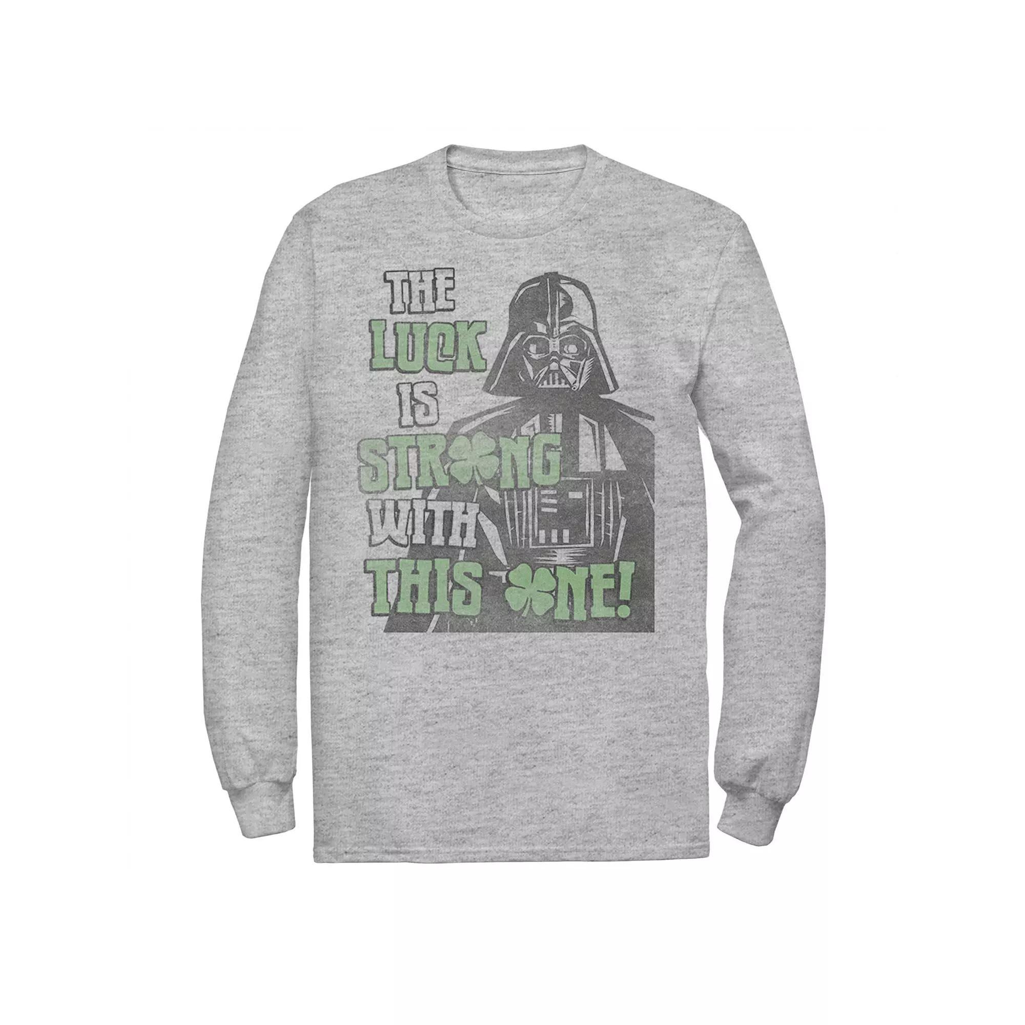 Men's Star Wars Vader Lucky One Tee, Size: Large, Athletic Grey Product Image