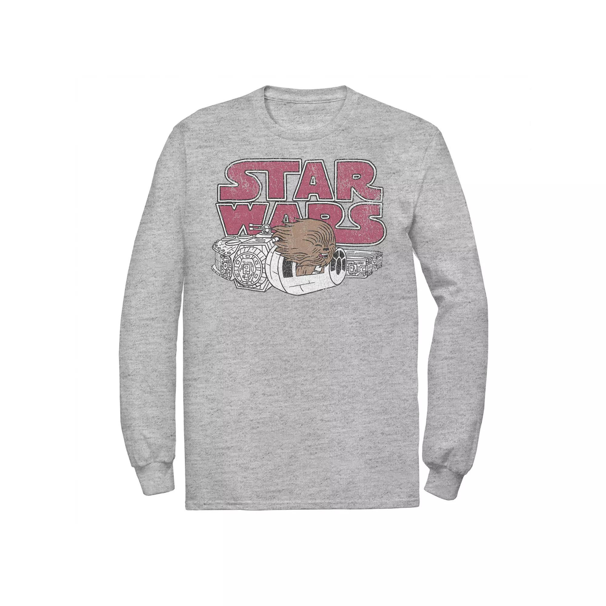 Men's Star Wars Chewbacca Millennium Falcon Doodle Graphic Tee,  Product Image