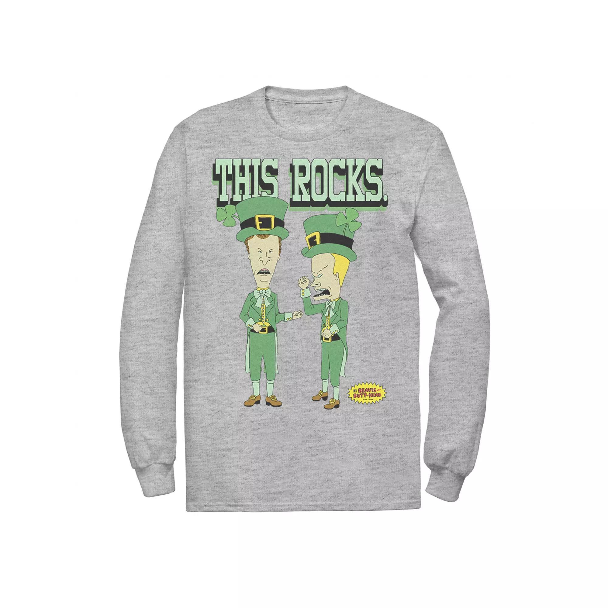Men's Beavis And Butthead Rockin Sham St Patricks Day Tee,  Product Image