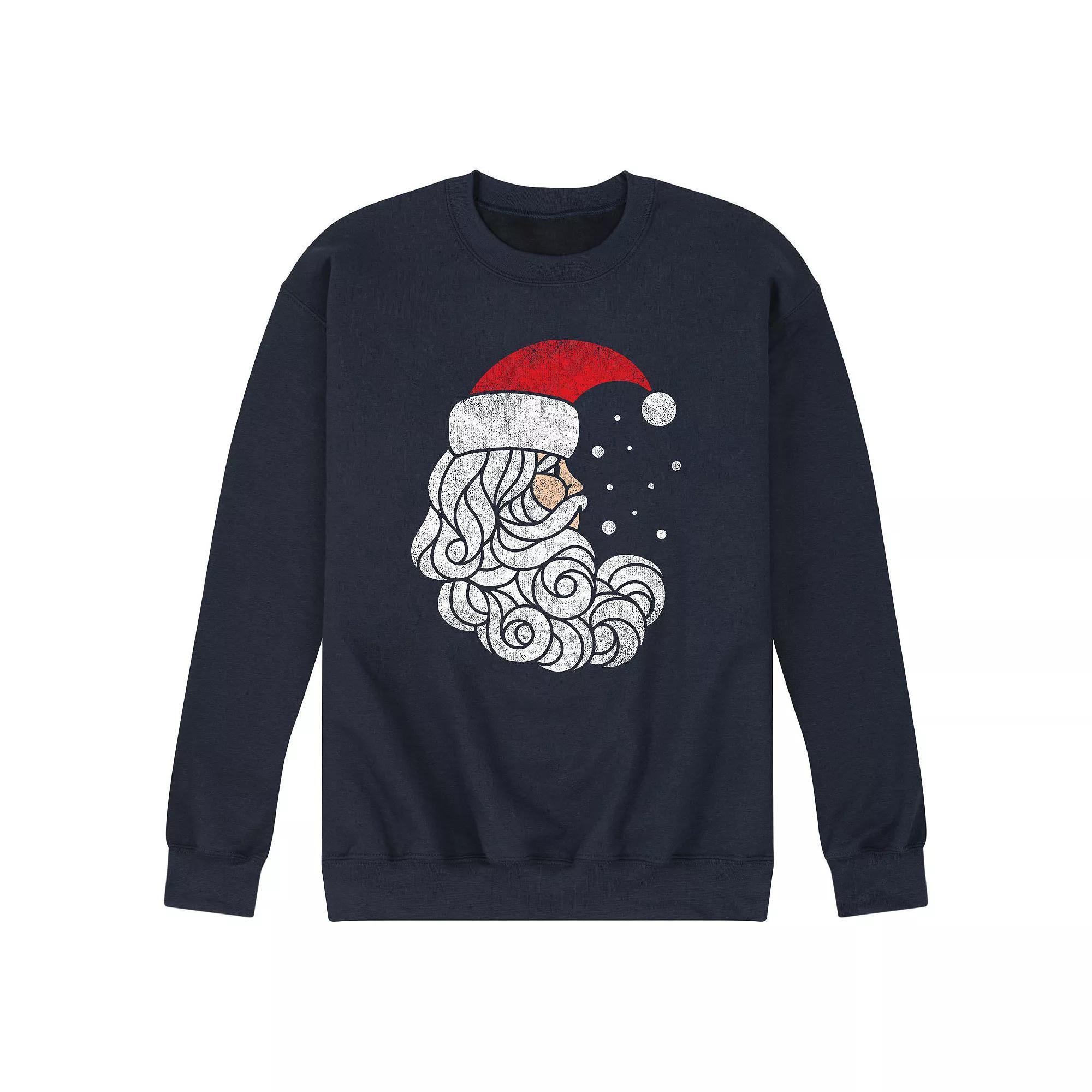 Men's Stained Glass Santa Sweatshirt,  Product Image