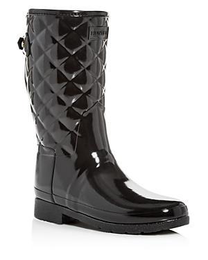 Hunter Refined Gloss Quilted Waterproof Boots Product Image