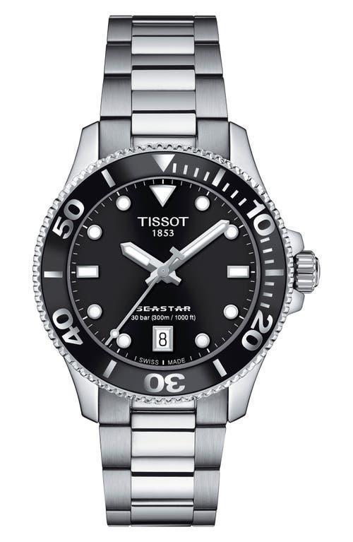 Tissot Unisex Seastar 1000 Quartz Analog Stainless Steel Silver Bracelet Watch Product Image