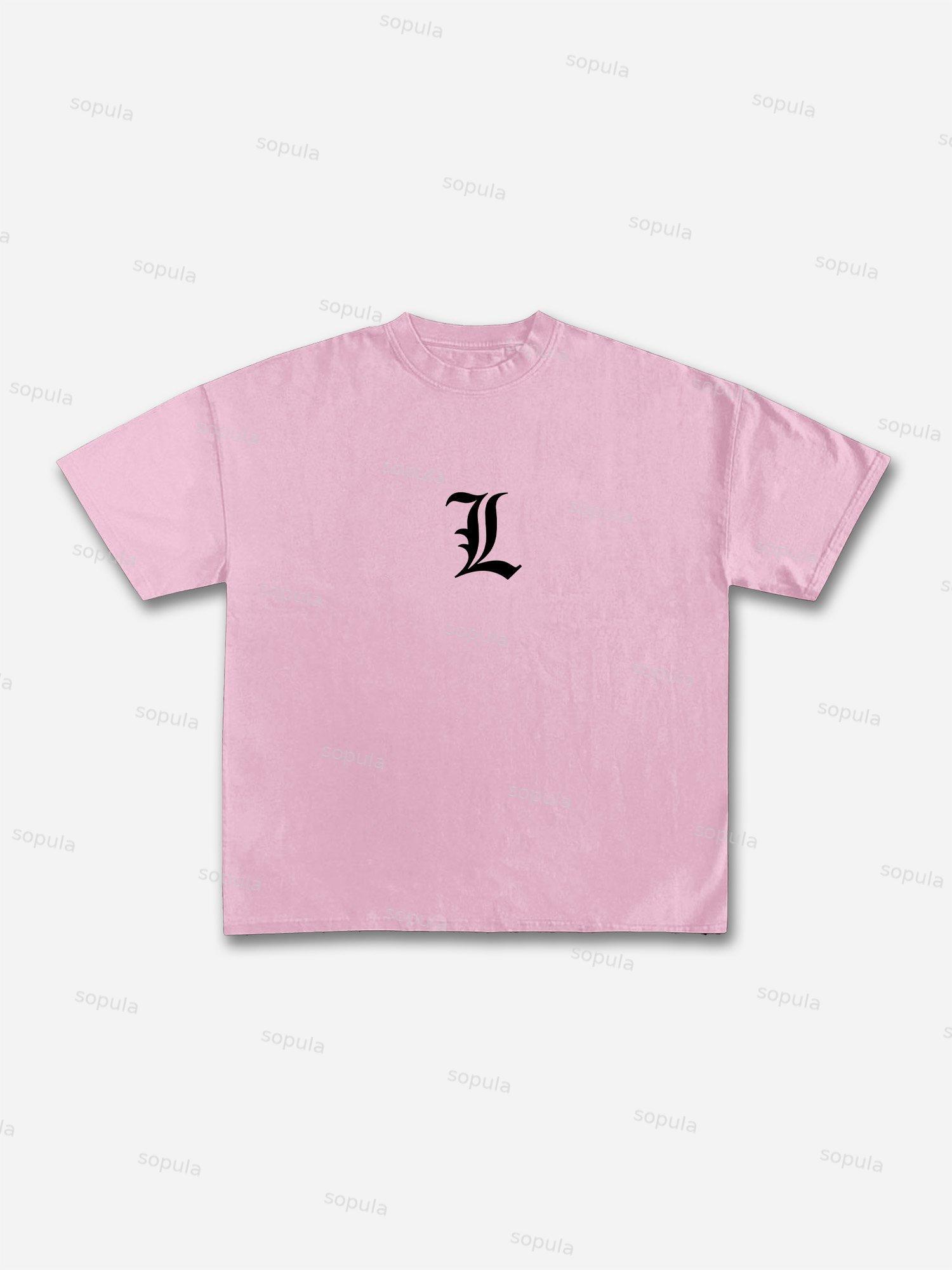 Death Note L Graphic Cotton T-shirt Product Image