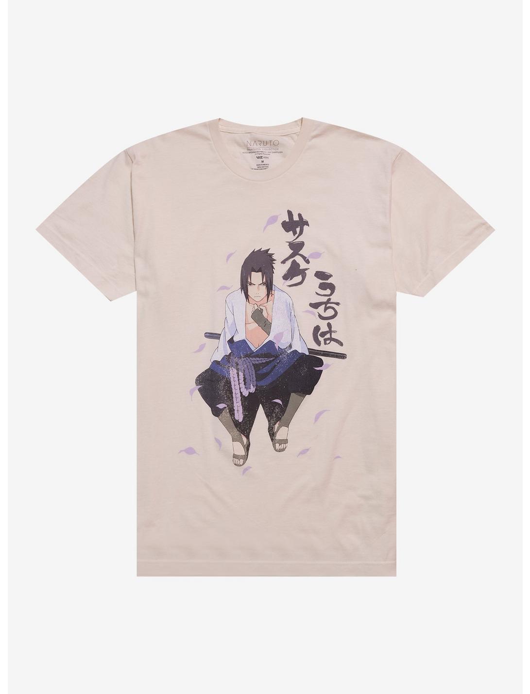 Naruto Shippuden Sasuke Purple Leaves T-Shirt Product Image