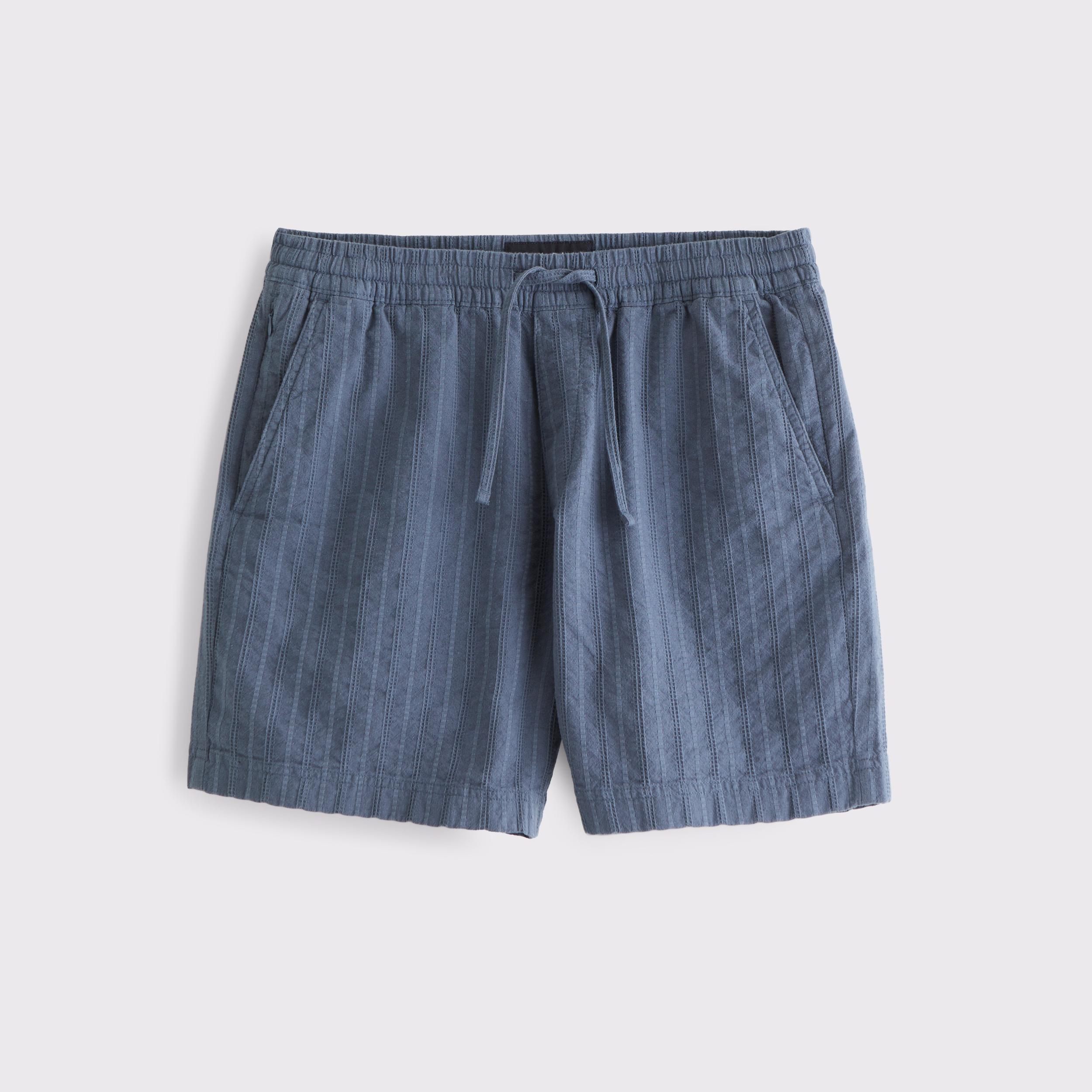 Relaxed Linen-Blend Pull-On Short Product Image