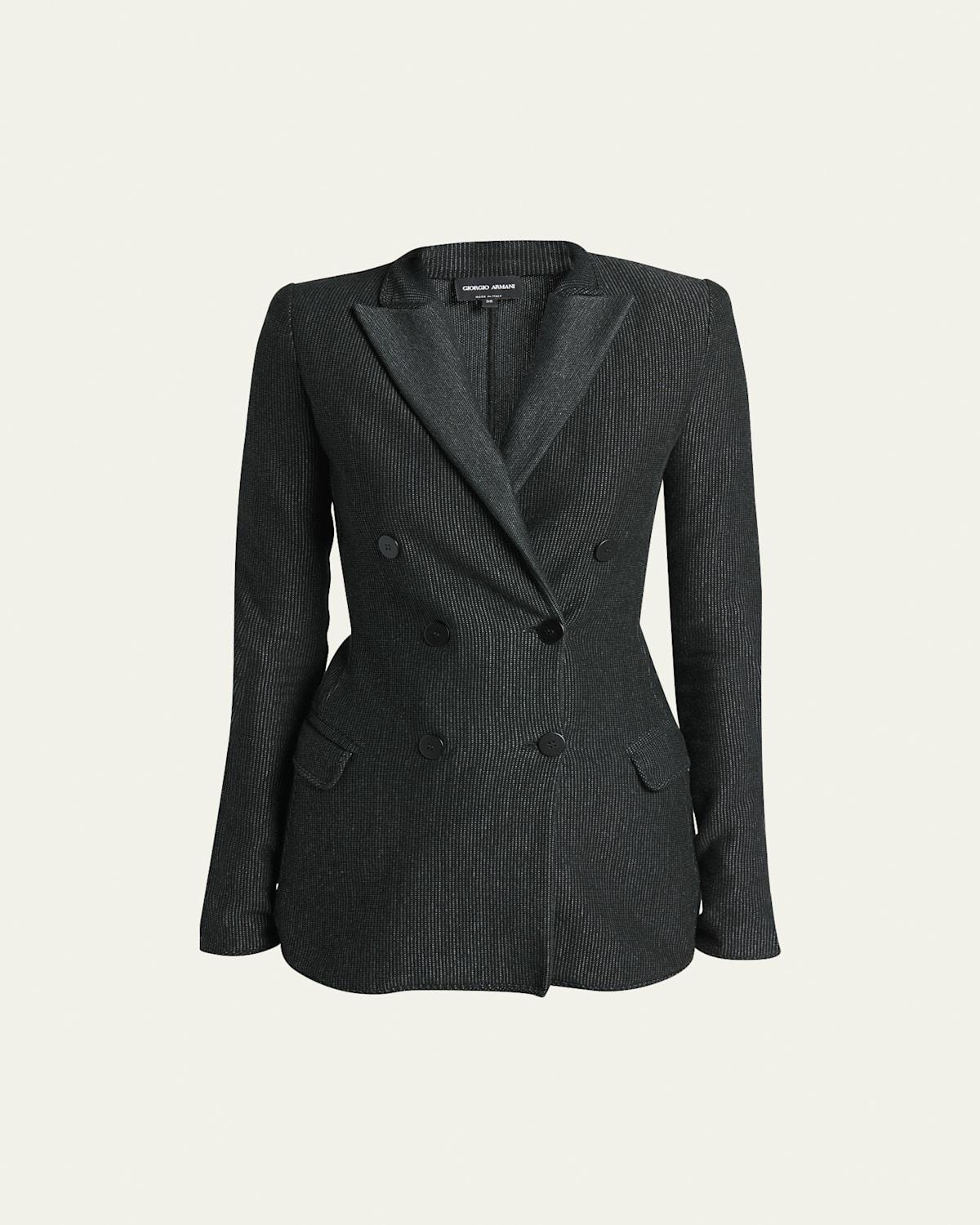 Jersey Jacquard Double-Breasted Blazer Product Image