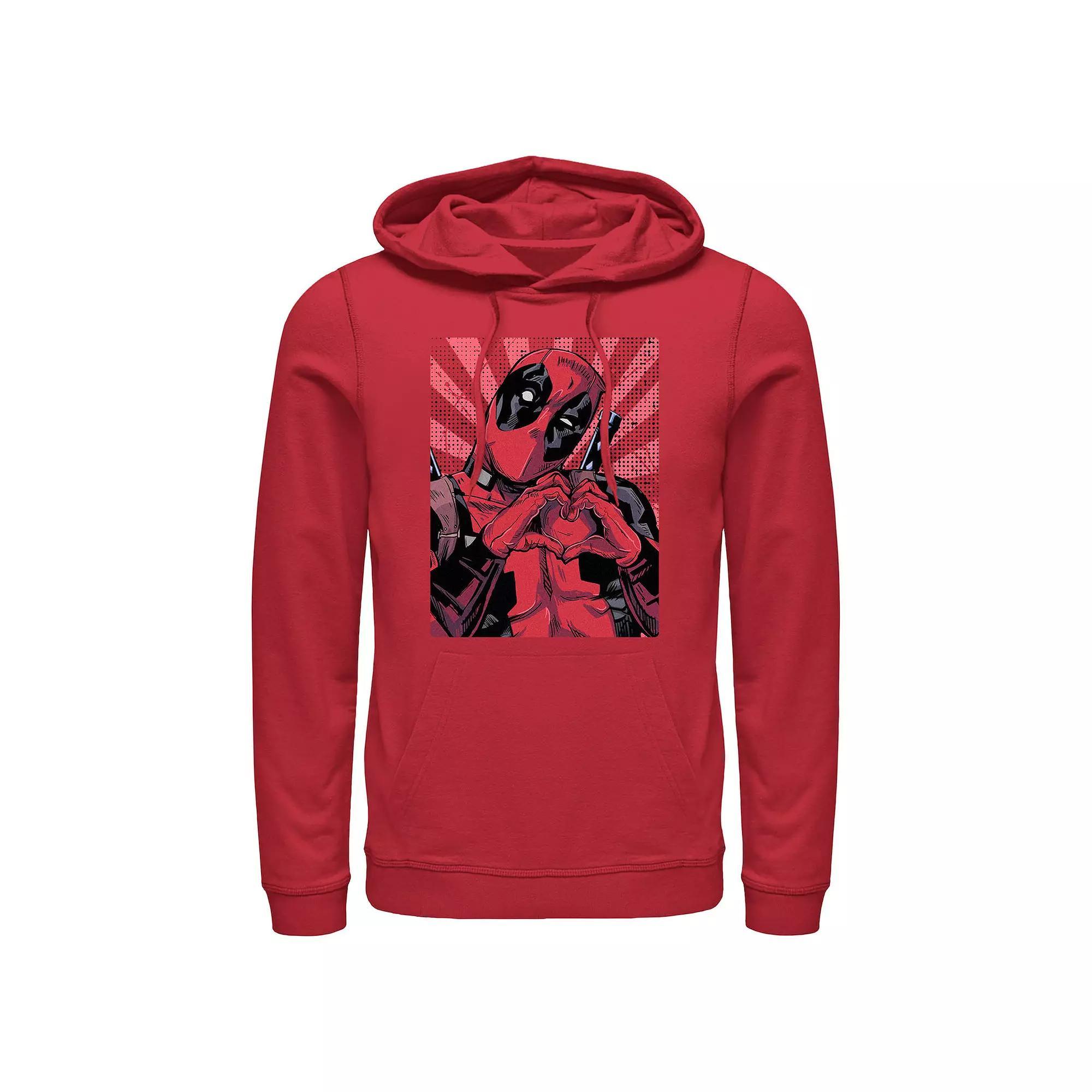 Marvel's Deadpool Close Heart Pool Poster Men's Graphic Hoodie, Size: Medium, Red Product Image